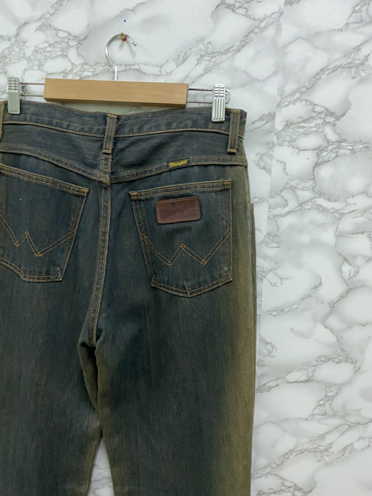 VINTAGE WRANGLER SUN FADED FLARED BOOTCUT DENIM - 10