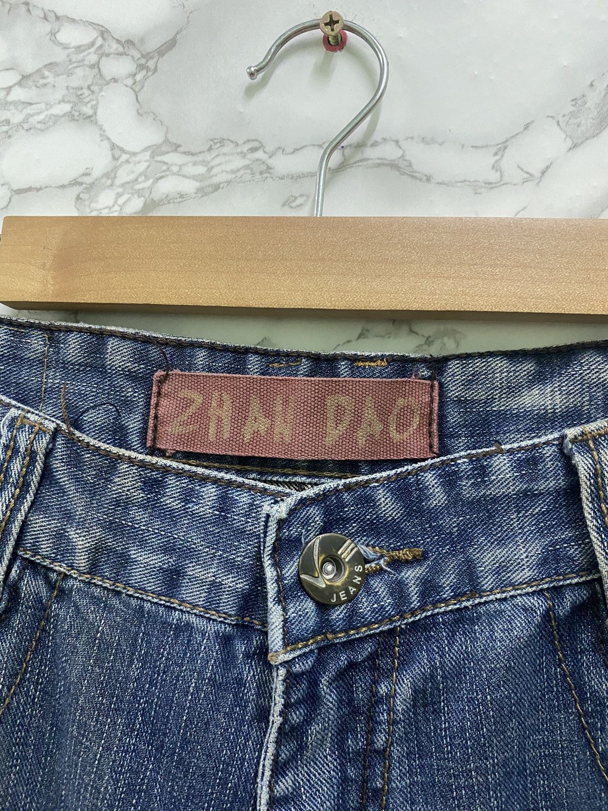 Designer - Vintage ZHAO DAO Patches Distressed Denim Jean - 10