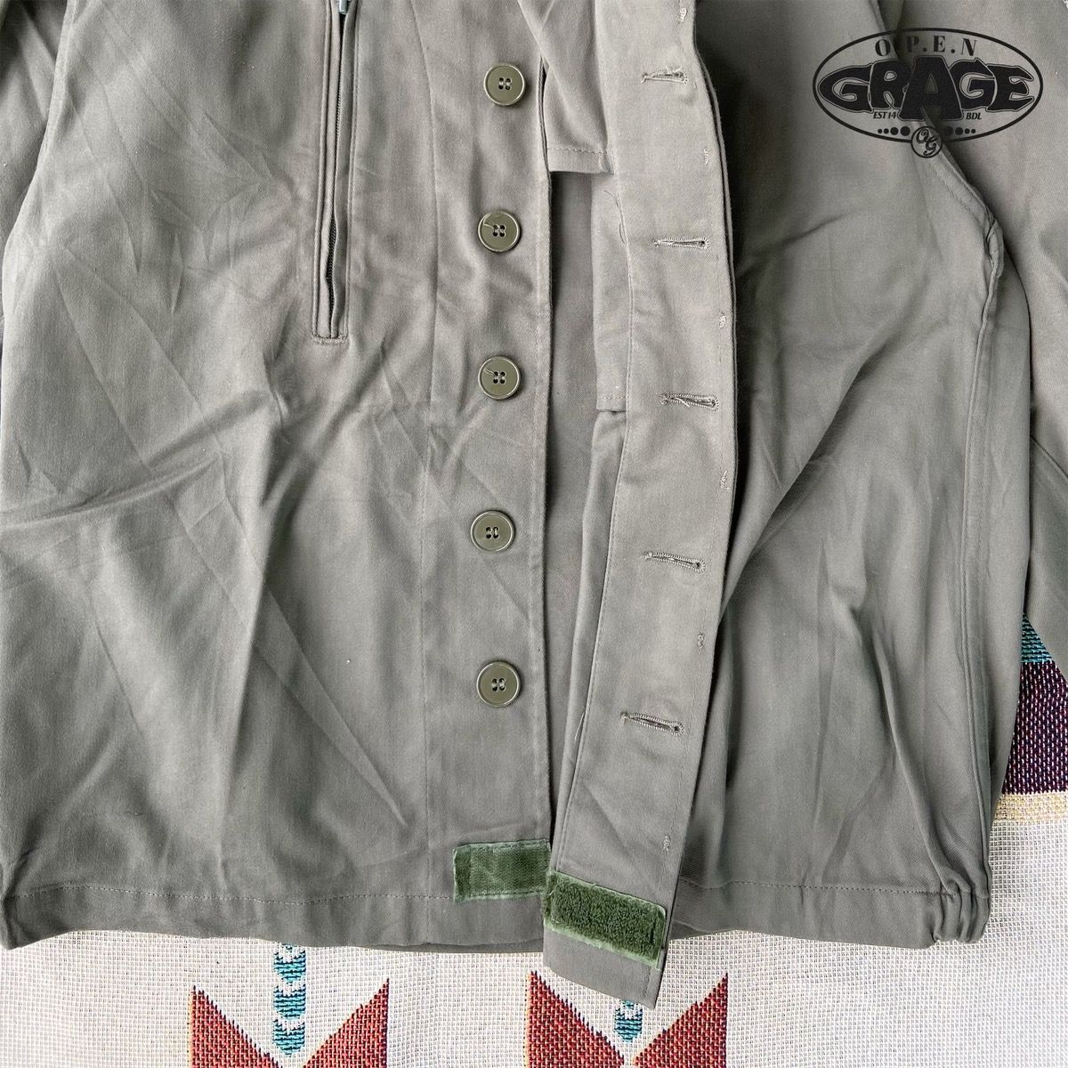 Socovet Bais 1994 Vintage French Military green Jacket Mens - 5