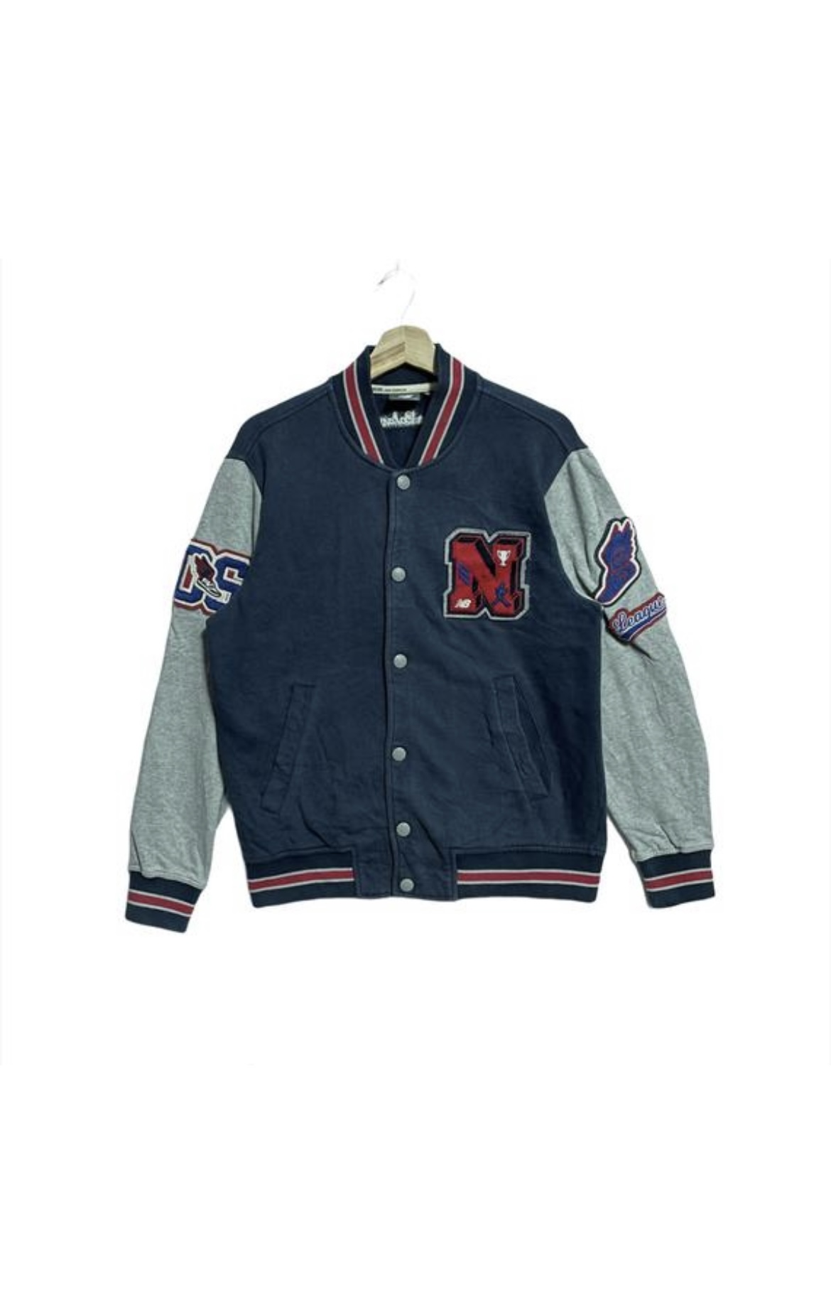 Vintage New Balance x Boston Varsity Jacket 90s Mlb Size L - 1