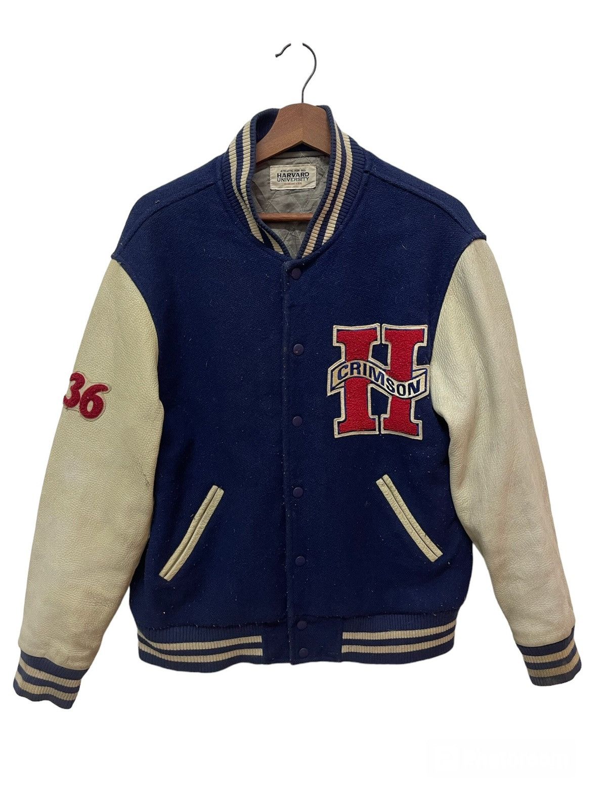 🔥 VINTAGE HARVARD UNIVERSITY COLLEGE VARSITY LEATHER - 2