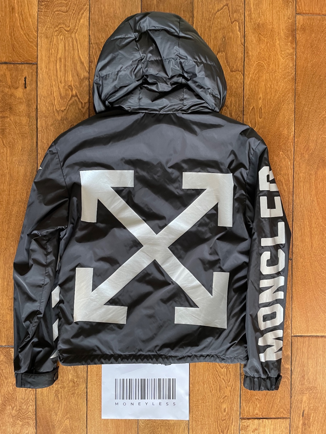 Moncler off white windbreaker black online