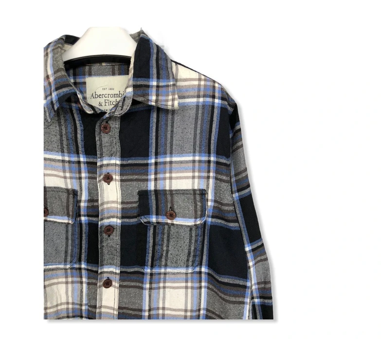 Abercrombie & Fitch - Abercrombie plaid tartan Flannel Shirt 👕 - 2