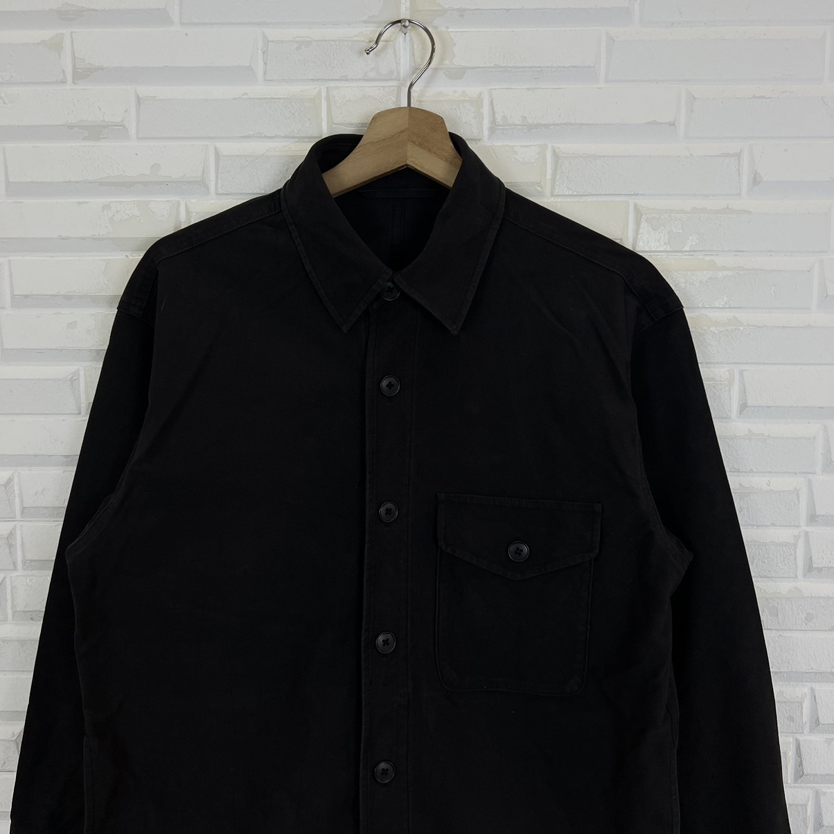 Japanese Brand - VINTAGE ULTIMATE BLACK ICONIC UNIQLO CHORE JACKET JAPAN - 3