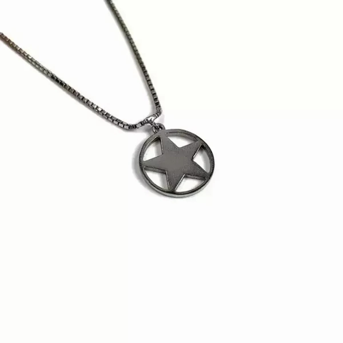 Star Pendant Necklace, Silver/Blue - 3