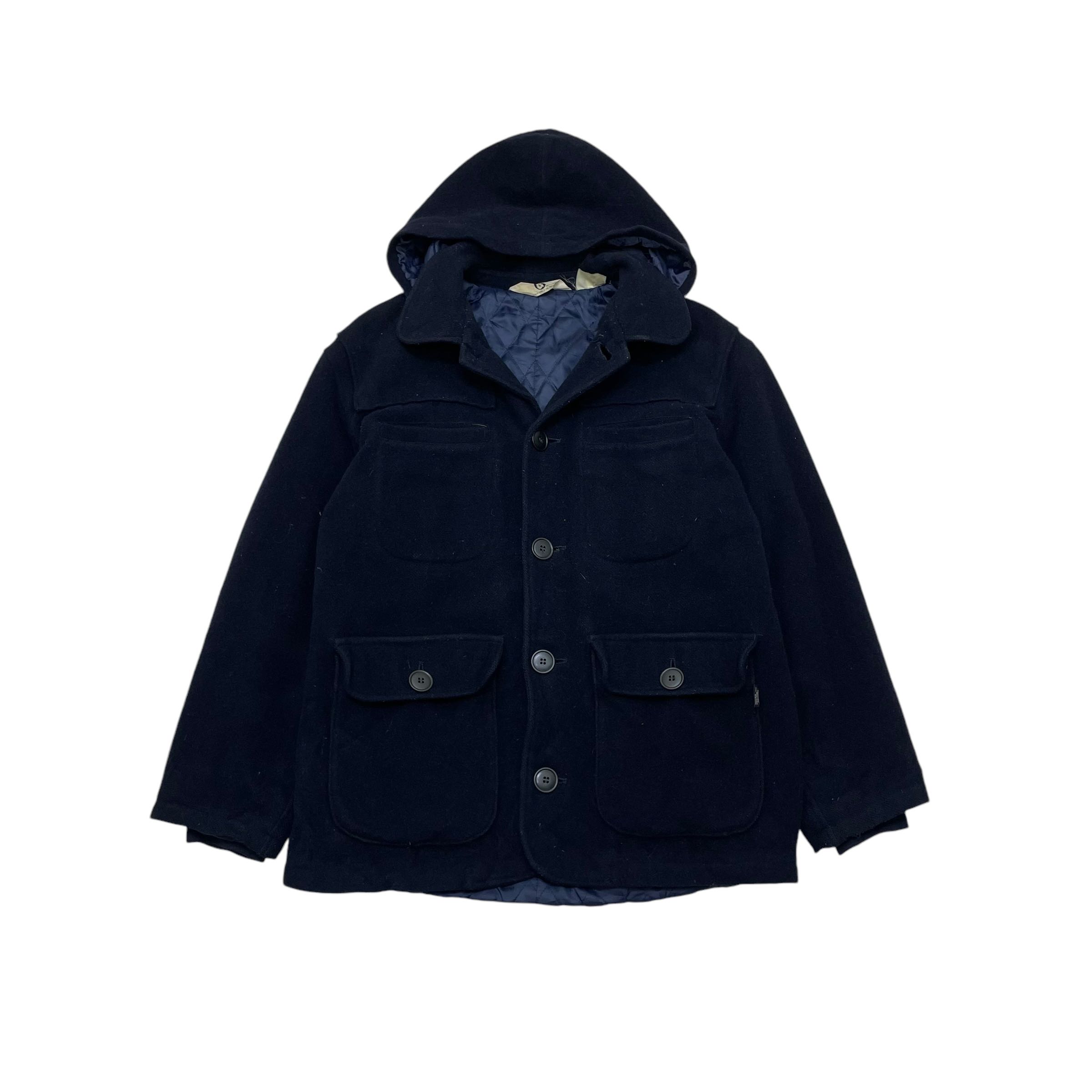 Vintage Goodenough Detachable Hooded Wool Multi Pocket Parka Jacket Made In Japan - 6