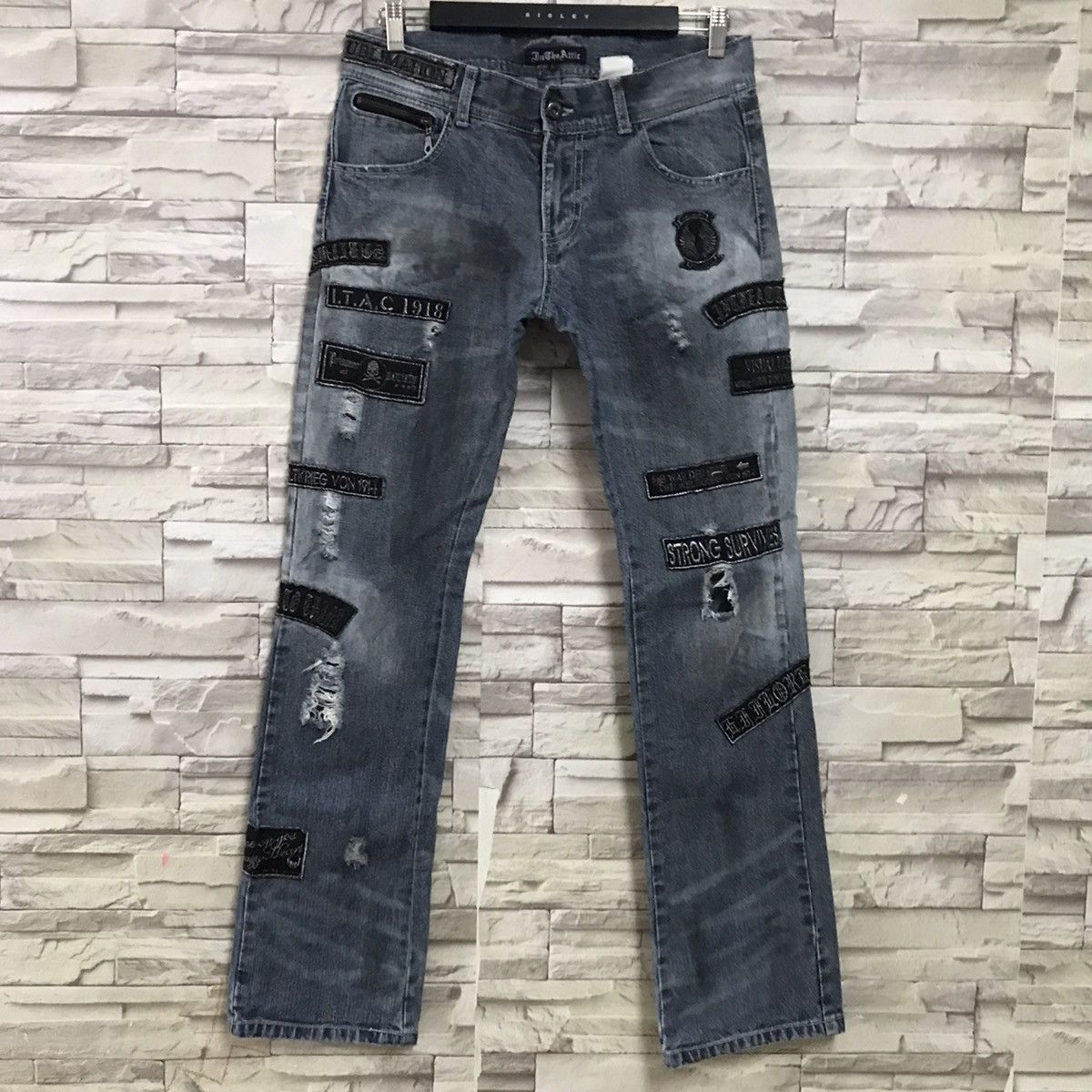 Japanese Brand - IN THE ATTIC Distressed Denim Dirty Patches Jeans - 3