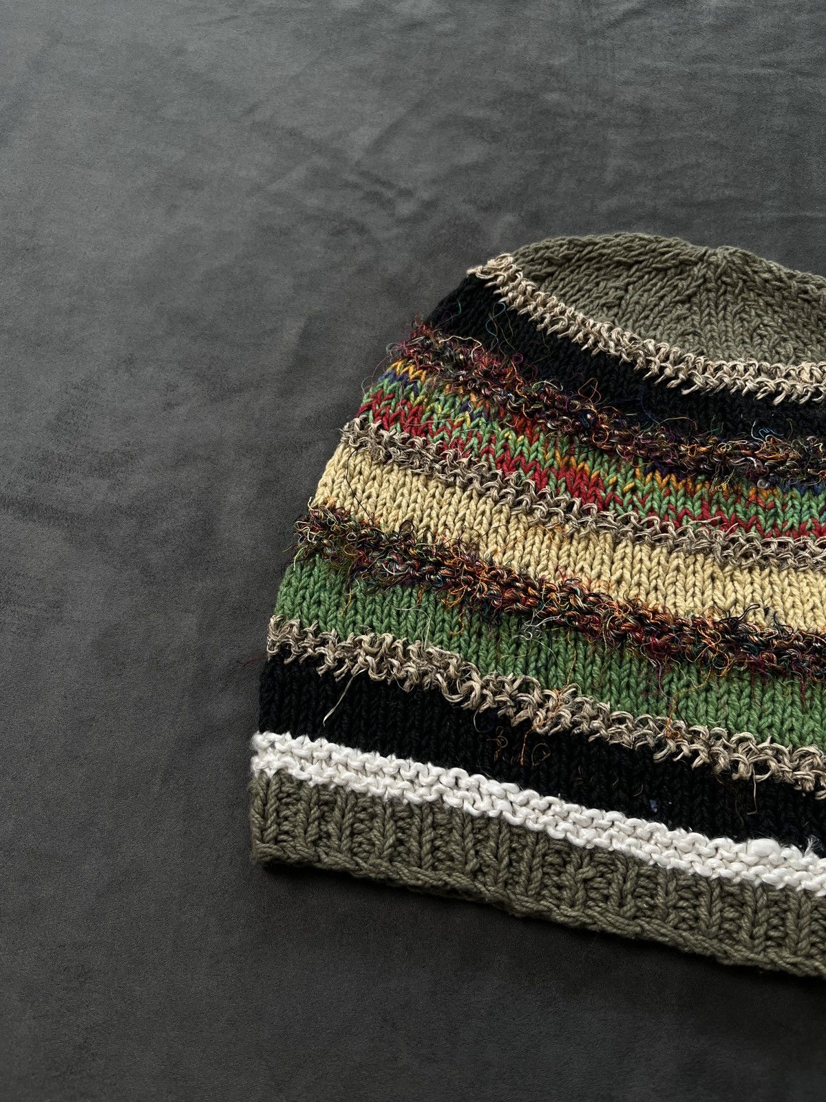 Hype - Deadstock Interwoven Patchwork Bohemian Style Beanie OS - 2