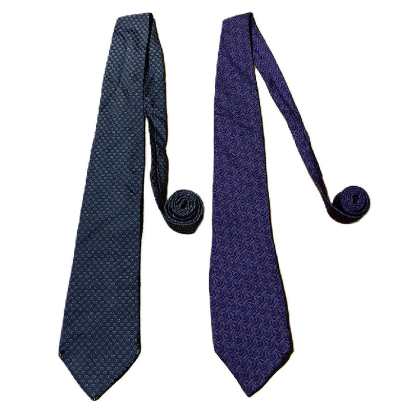 Lot of 2 GUCCI tie necktie - 1
