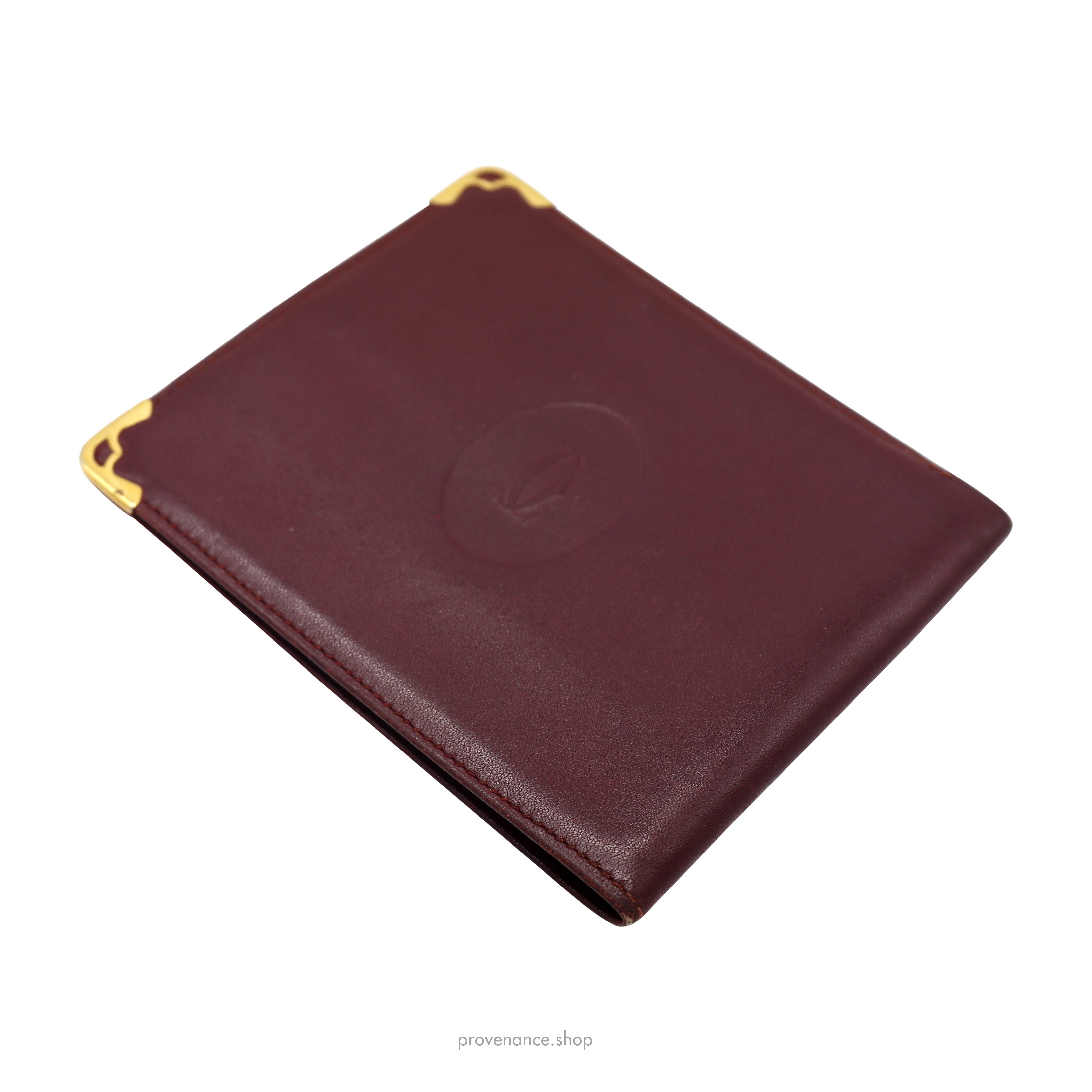 Bifold Wallet - Burgundy Calfskin Leather - 4
