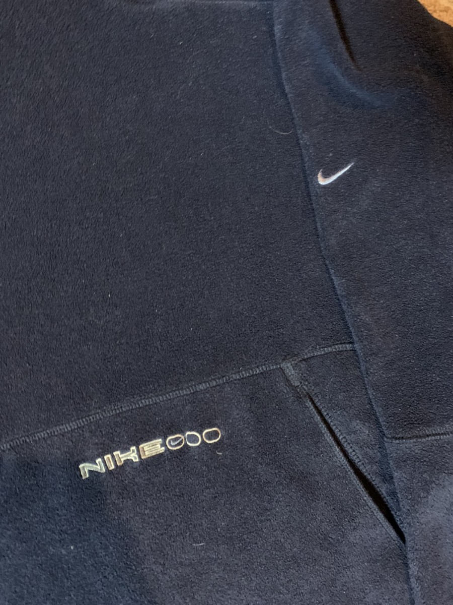 blue swoosh fleece hoodie - 2