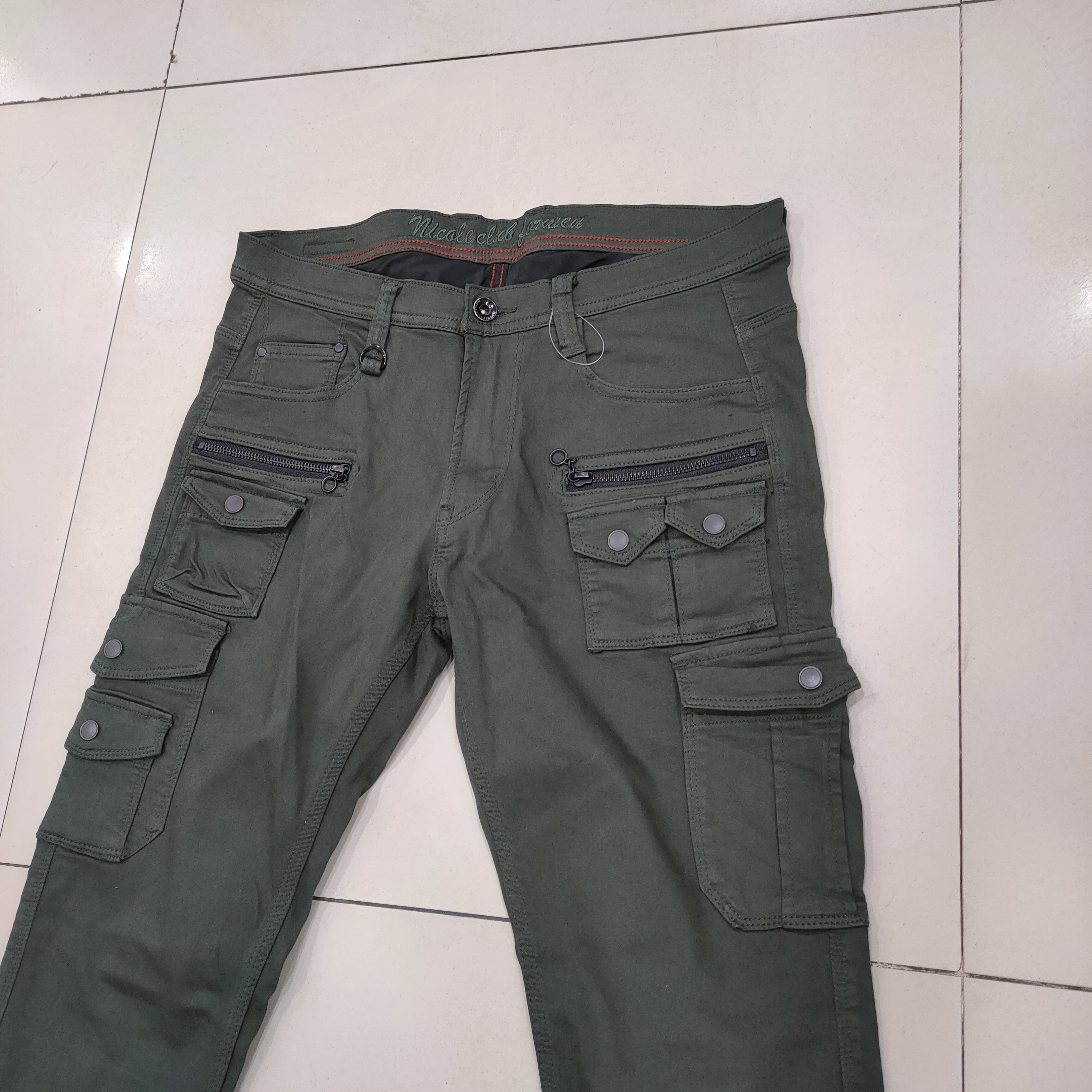 Japanese Brand - NICOLE LOWRISE MULTIPOCKET GREEN CARGO PANTS - 4