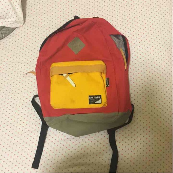 Lightweight Backpack in red and yellow - 1