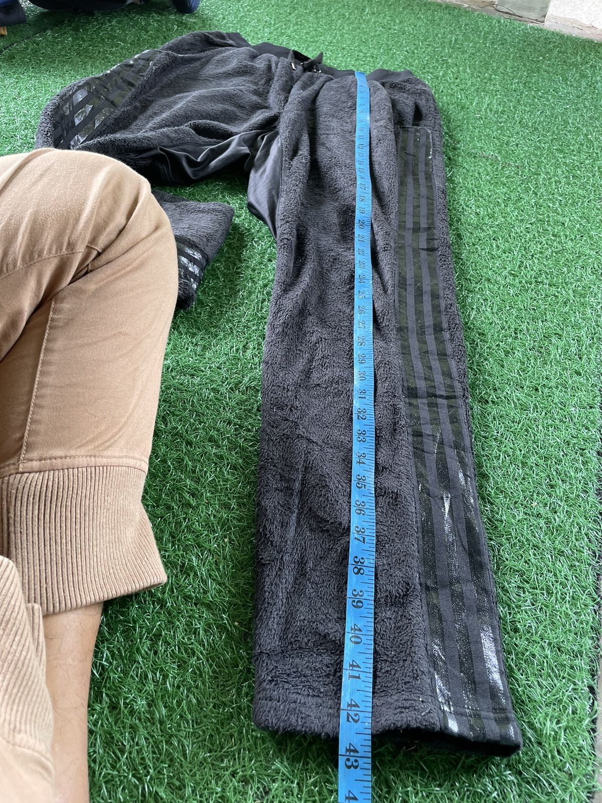 Adidas Trefoil Logo Stripe Sherpa Track Pants - 16
