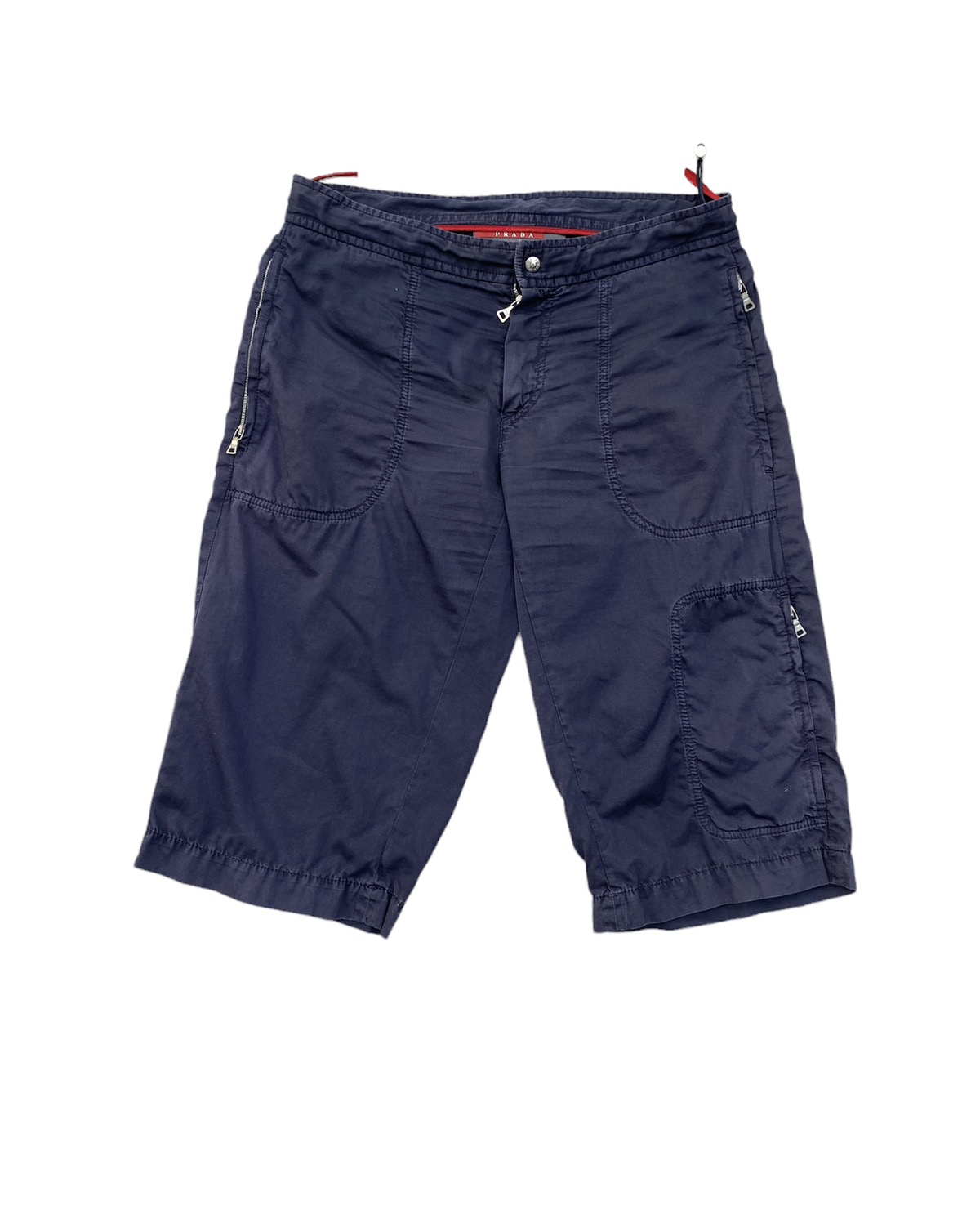 Vintage Prada Blue Black Short Pants