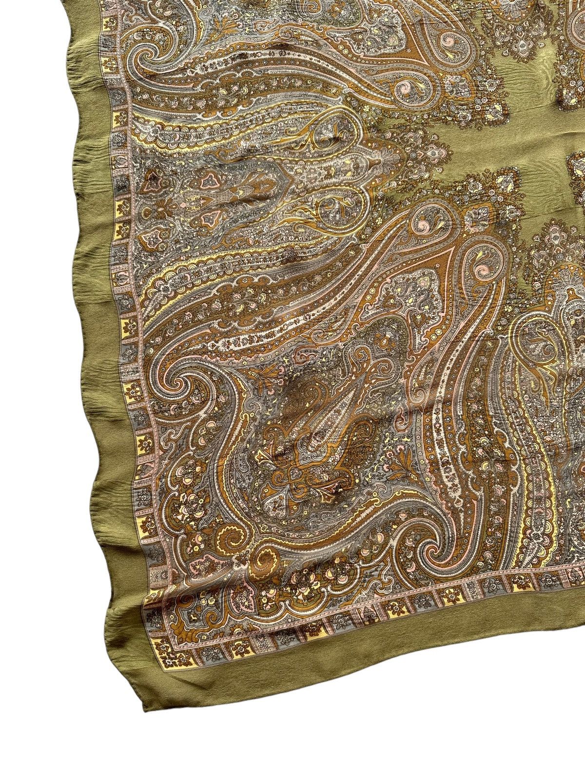 Vintage Silk Scarves Paisley Design - 8