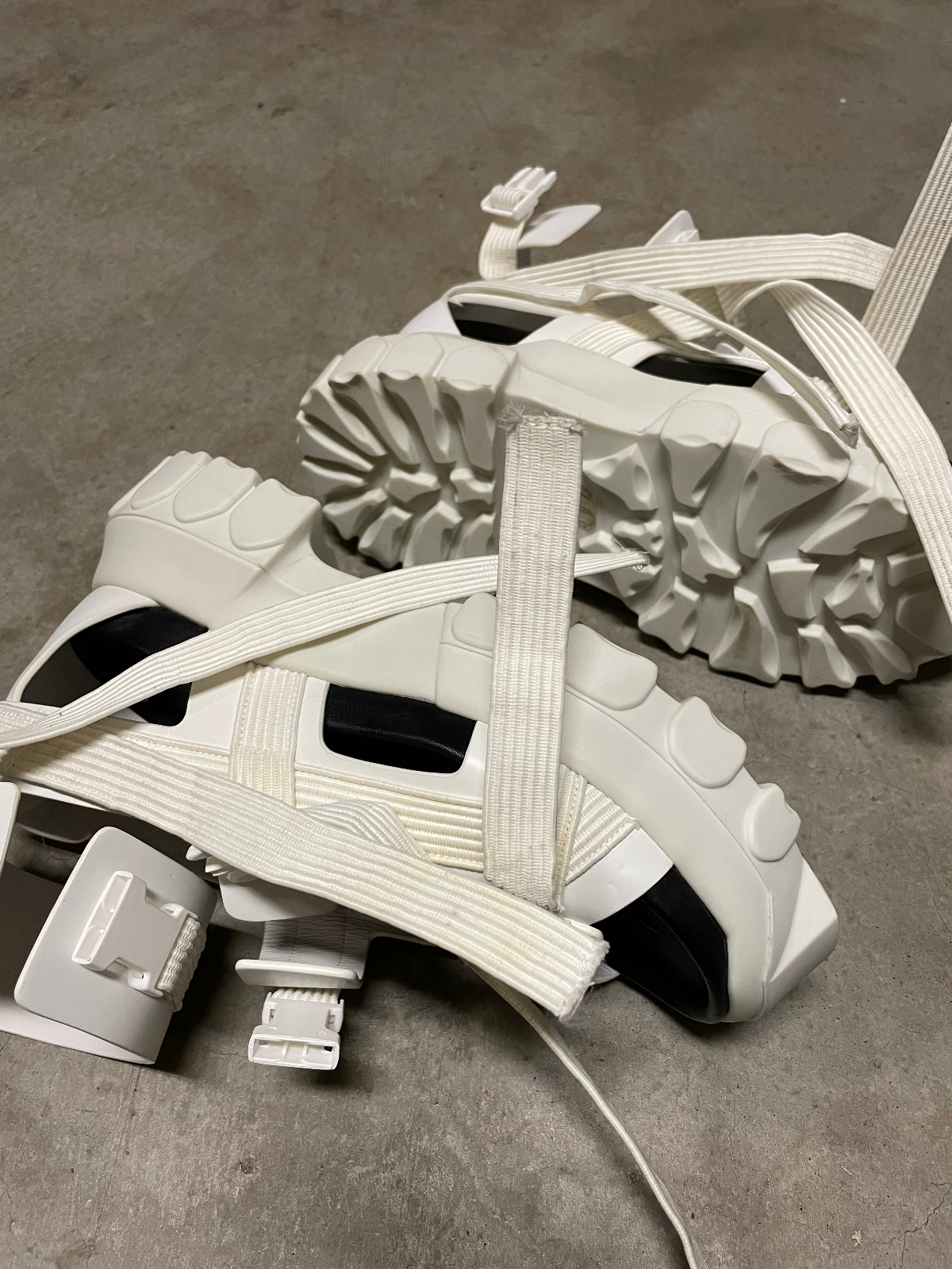 White Tractor Sandals - 4