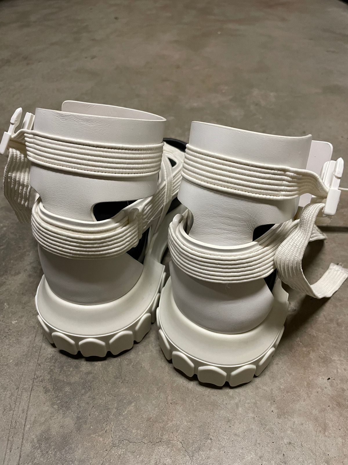 White Tractor Sandals - 3