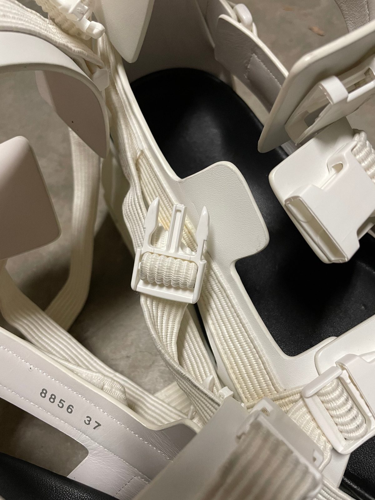 White Tractor Sandals - 6