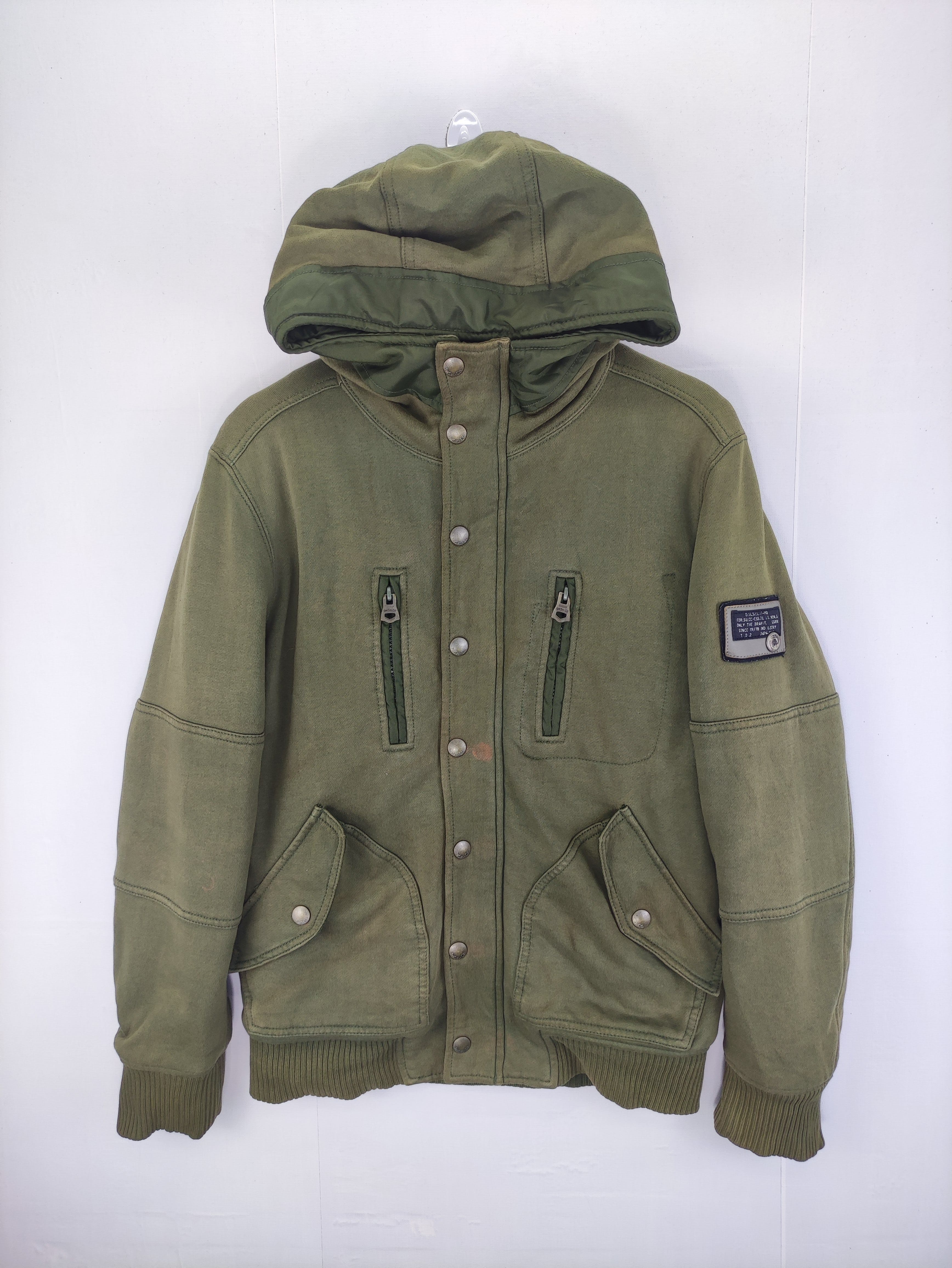 Vintage Diesel Co Jacket Lining Sherpa Zipper Hoodie - 1