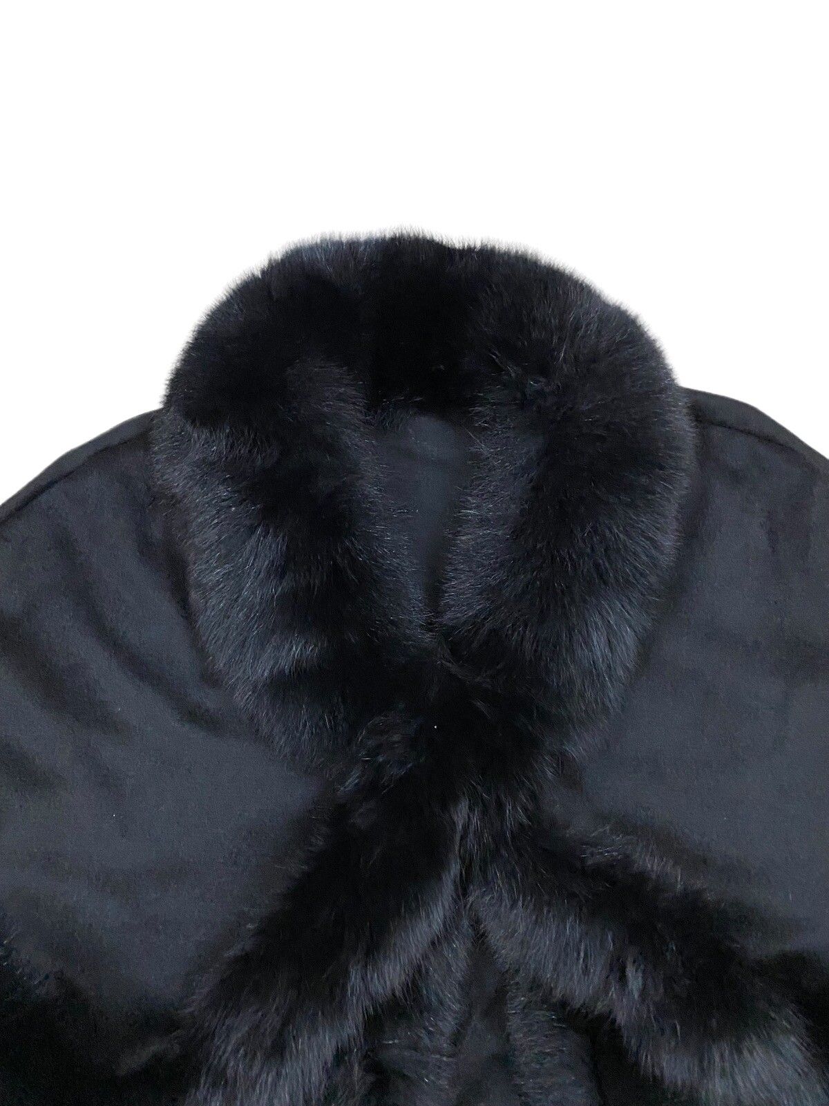 Vintage - Vtg🔥I’Hiver Cape With Fur Trim Black - 8
