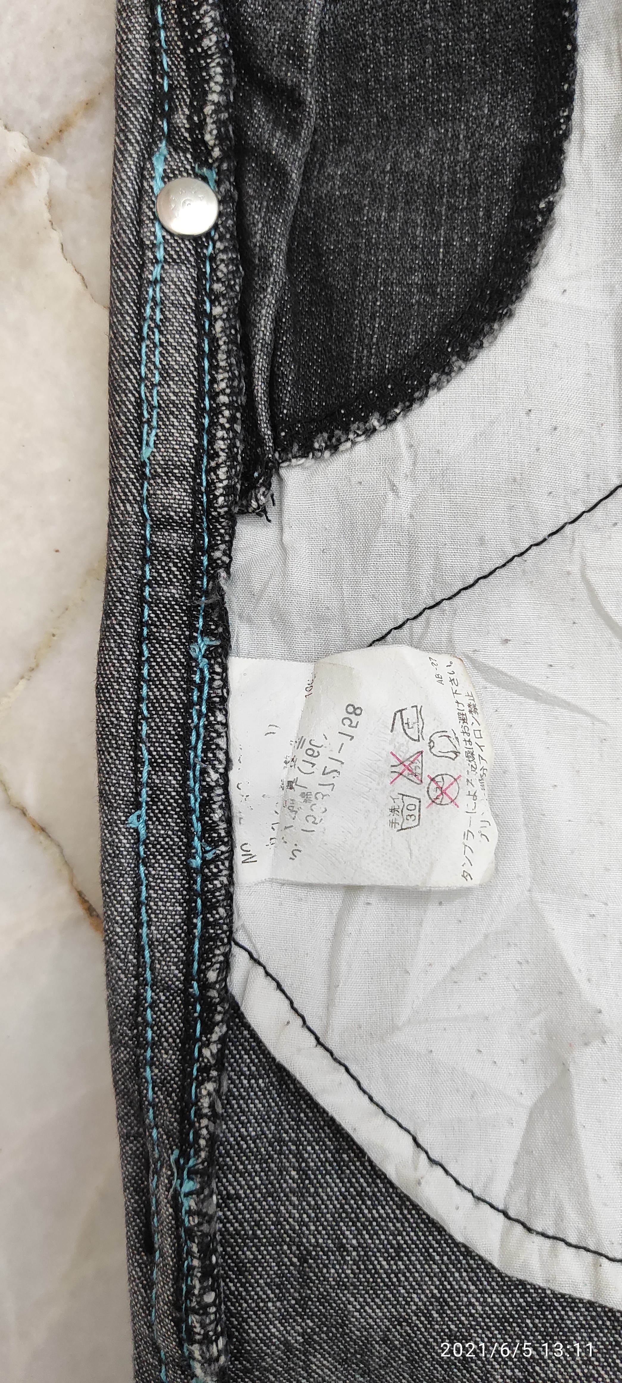 Japanese Brand - Archive 1990's ANGEL BLUE painter denim waistband overalls - 5