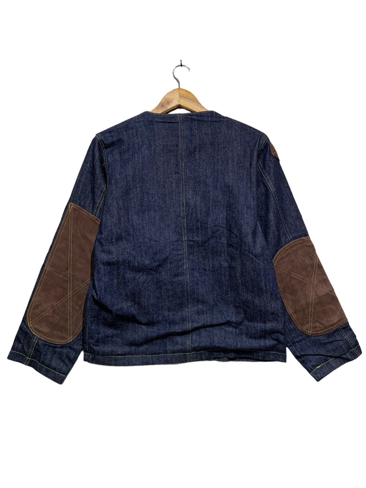 🔥NEPENTHES DENIM JACKETS WITH LEATHER PATCHWORK - 7
