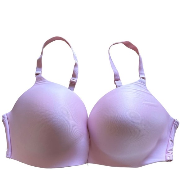 Victoria's Secret Wireless Bra Padded Adjustable Straps Breathable Pink 36DD - 1