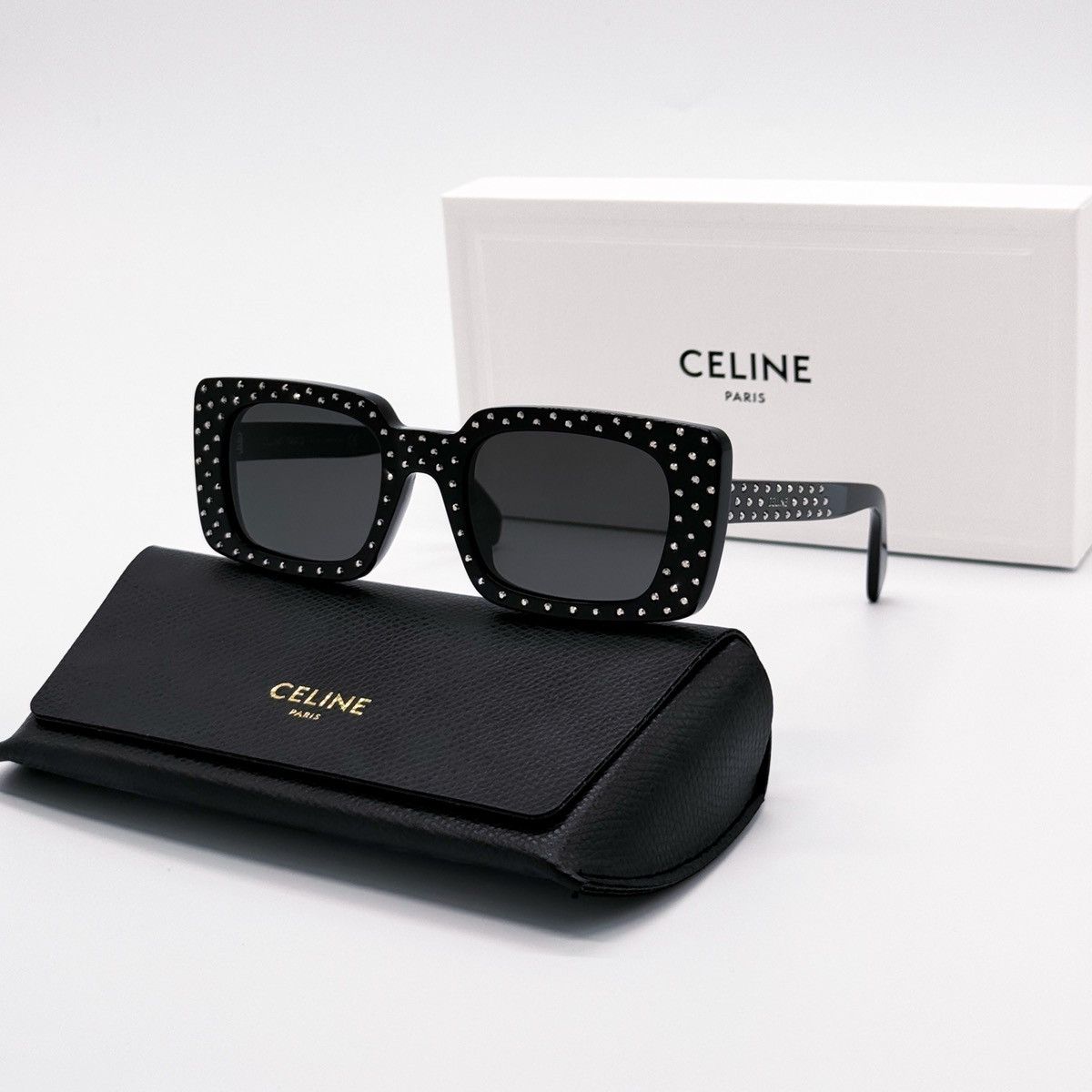 NEW CELINE CL4213IS 01A SUNGLASSES SQUARE BLACK WOMEN - 1