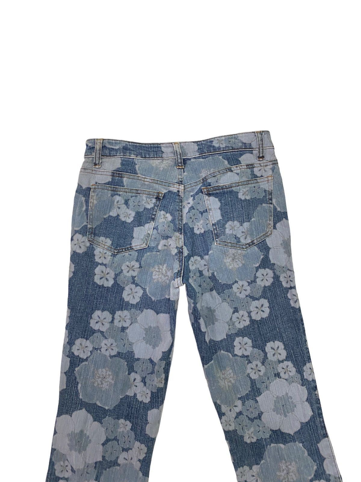 Vintage - Flared LIB-ACE Flower Acidwash Overprint Denim S46K - 9