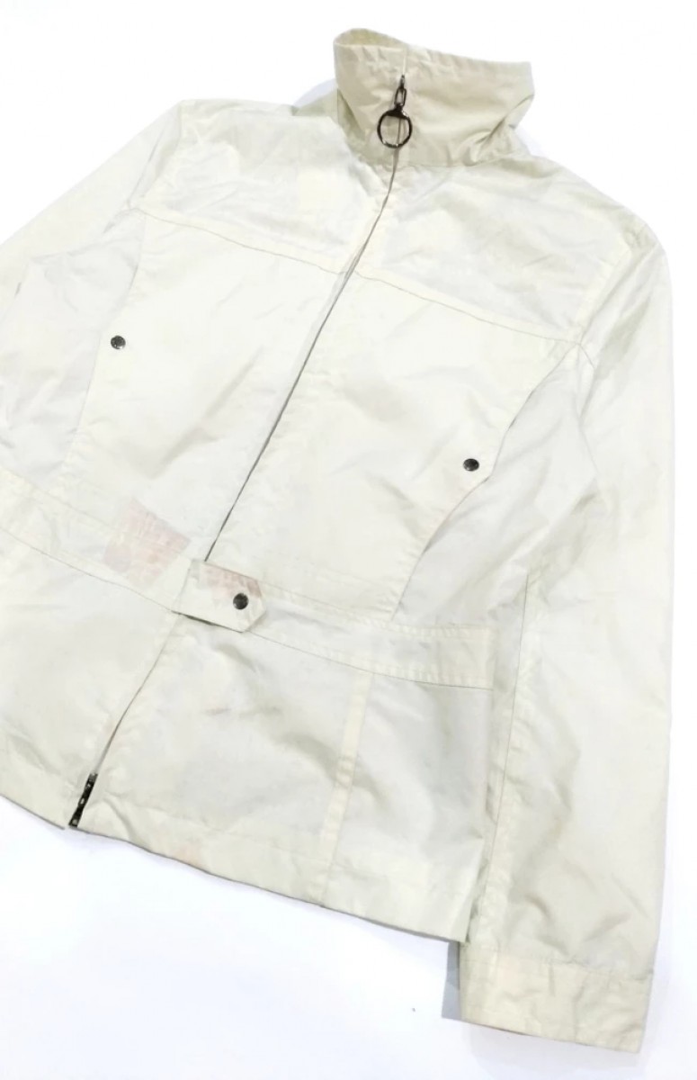 RARE! PRADA MONOGRAM LINING CREAM HYPE LIGHT JACKET - 8