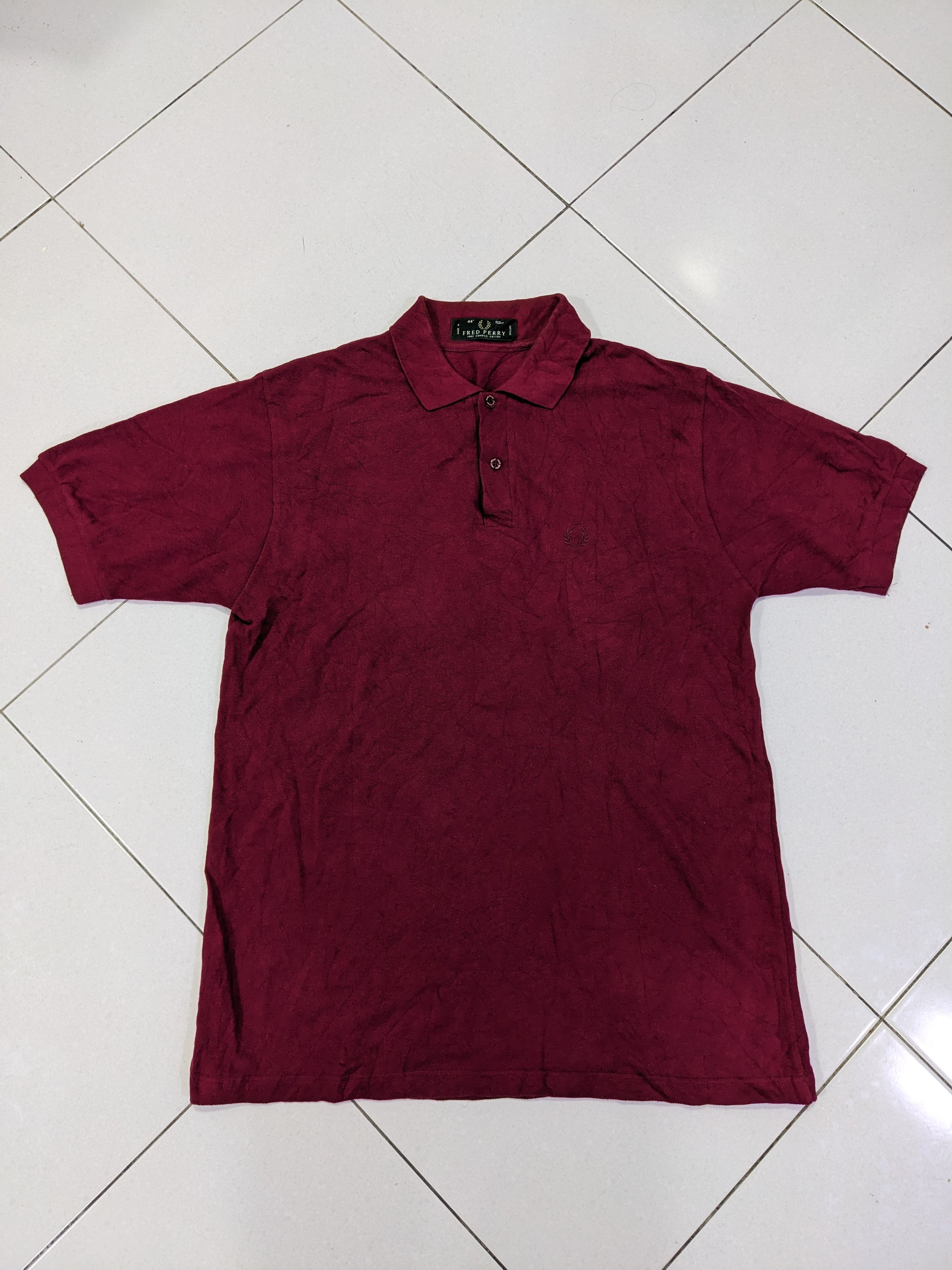 Vintage Fred Perry England Maroon Mens Polo Shirt - 1