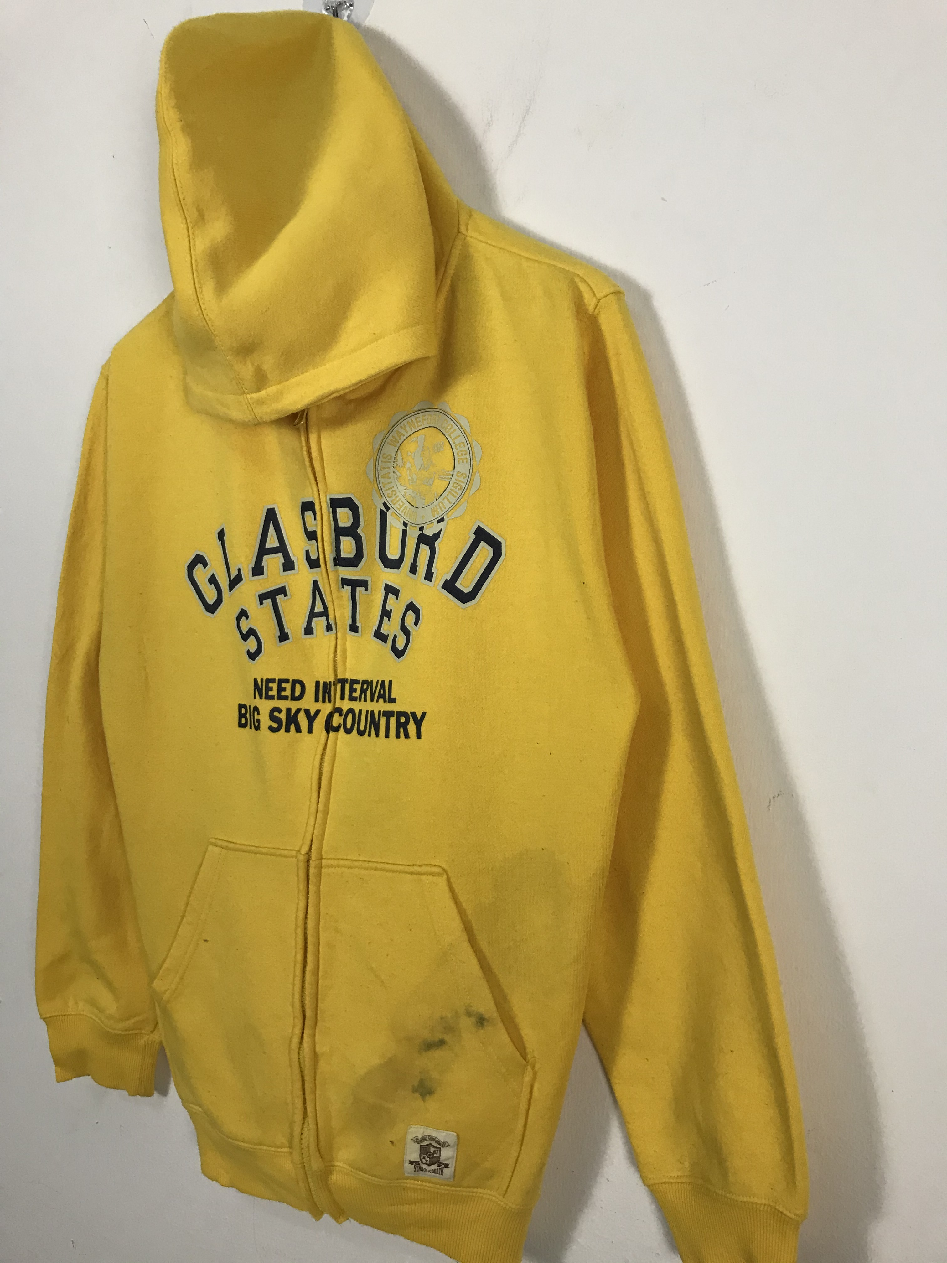 Japanese Brand - Glasboard States Yellow Hoodie Sweatshirt #2275 - 4