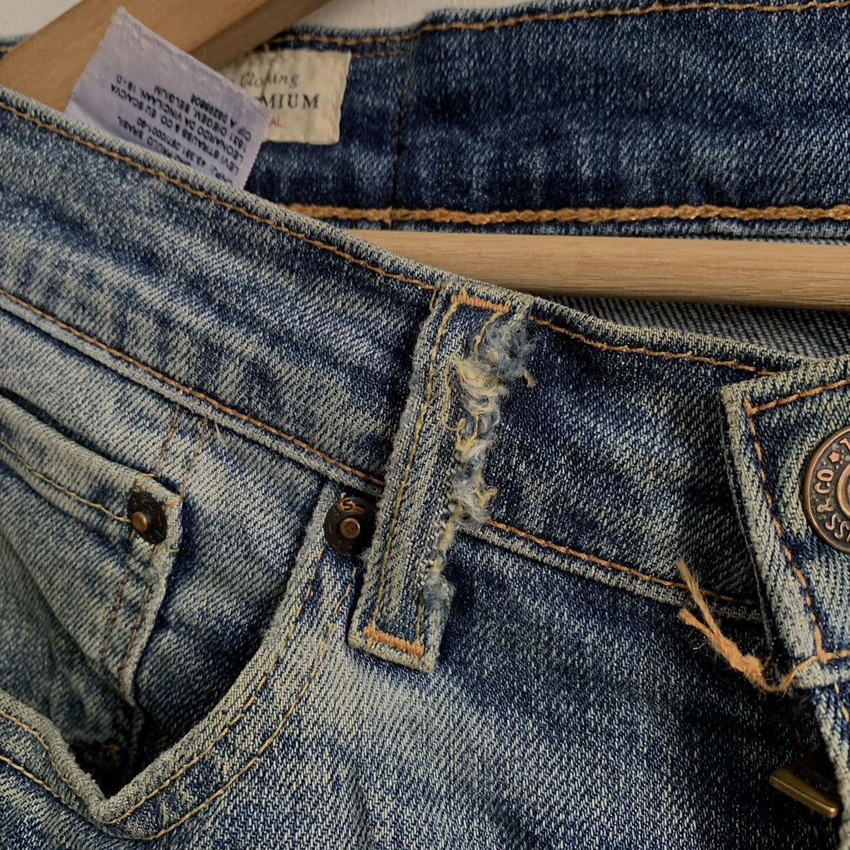 Vintage Levis 505 Big E Jeans Leather Pie Denim - 12