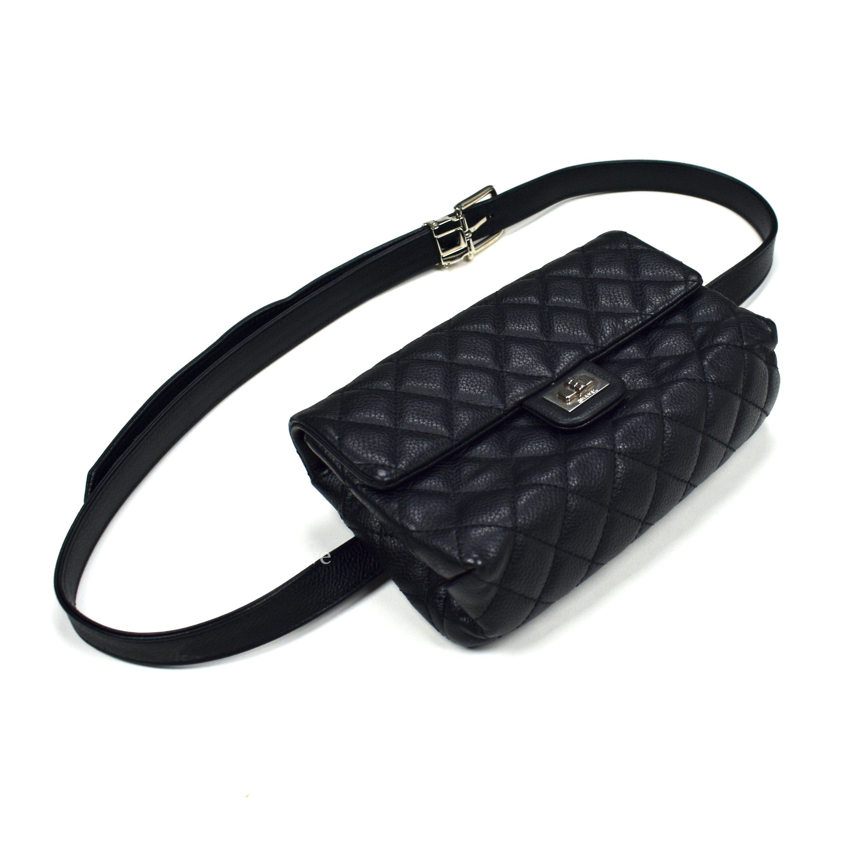 Chanel Black Quilted Leather 2.55 Reissue Uniform Belt Bag - 3