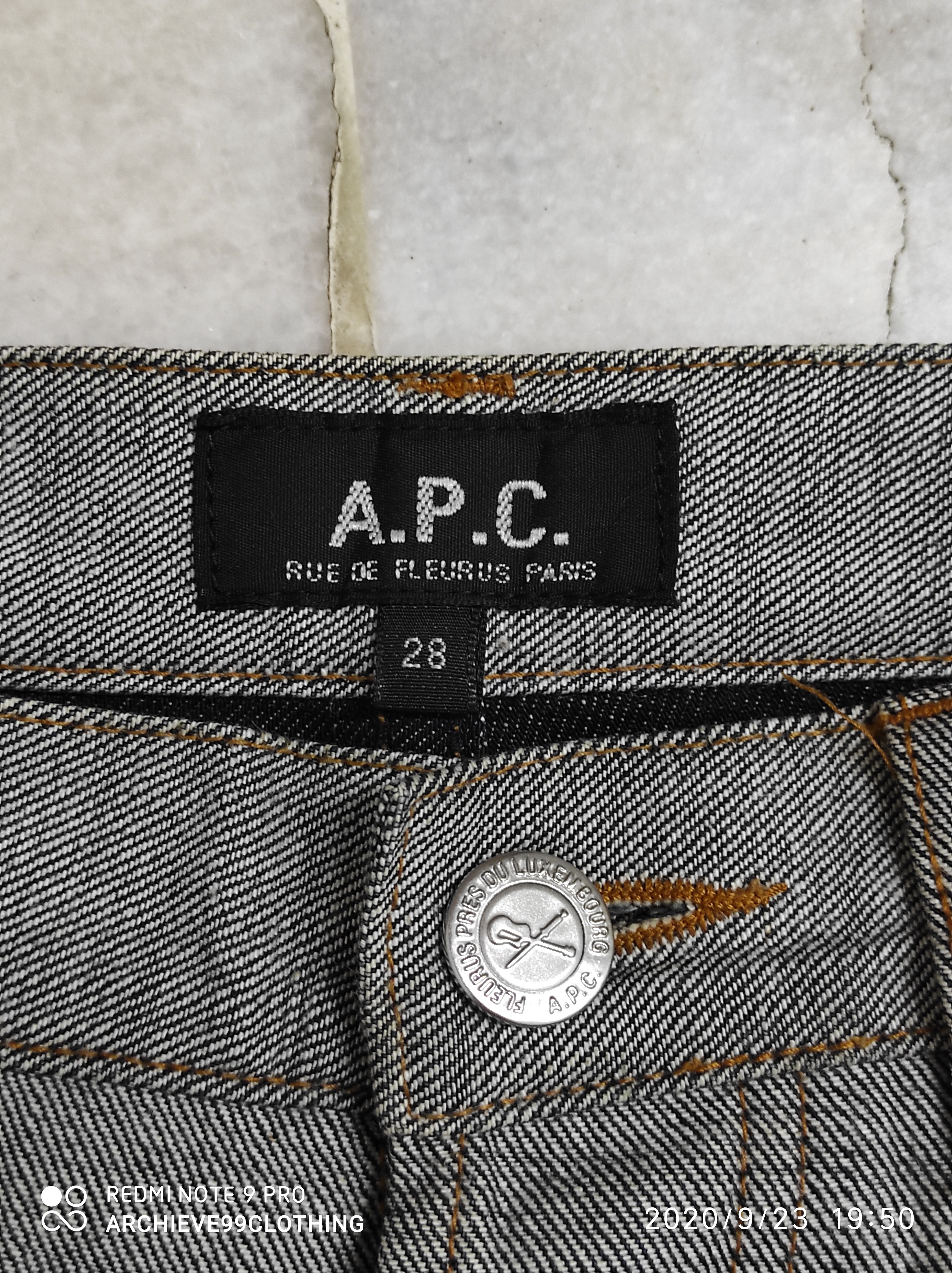 A.P.C Rue De Fleurus Paris ete 1990 Reverse Denim pants - 3