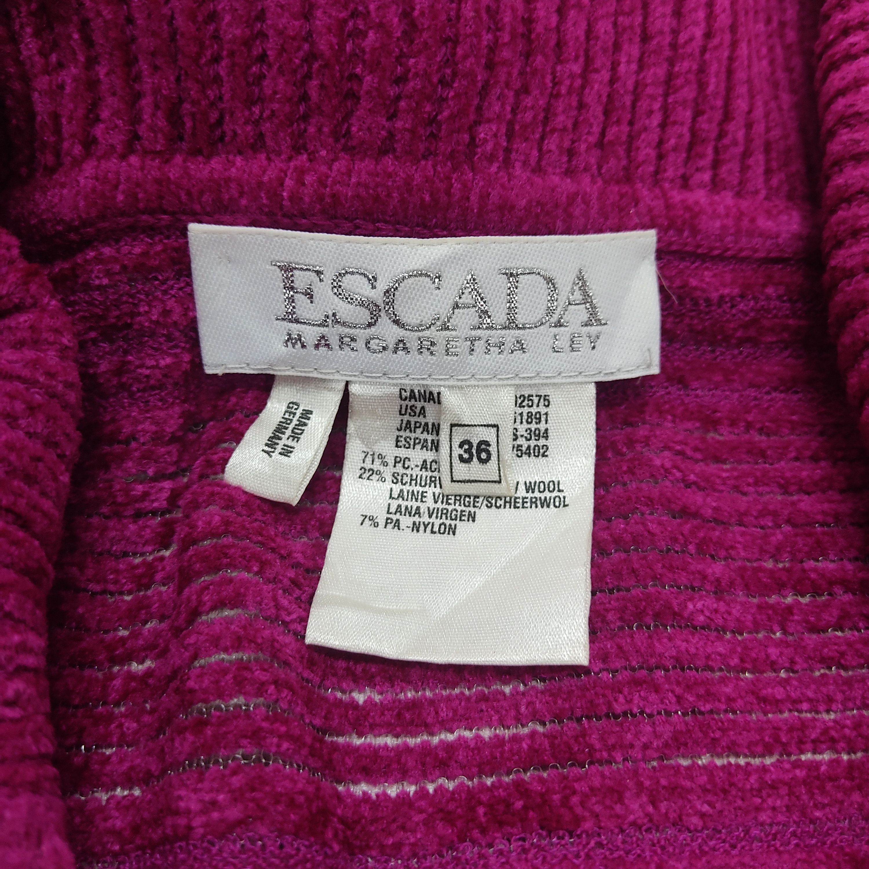 Vintage - Escada Acrylic Wool Buttons Up Cardigan Sweater - 6