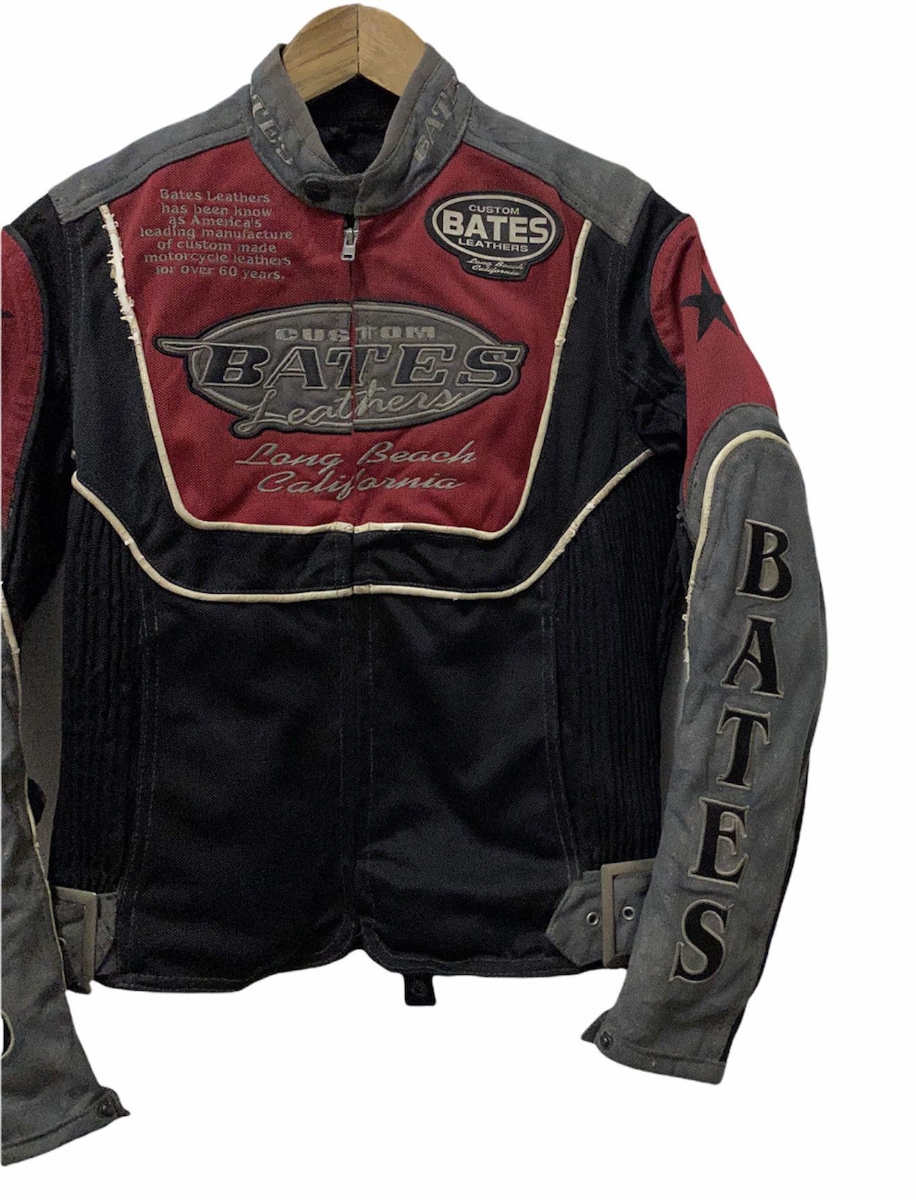 Sports Specialties - 🔥Bates Custom Leather Distressed Motorcycle Jacket - 4
