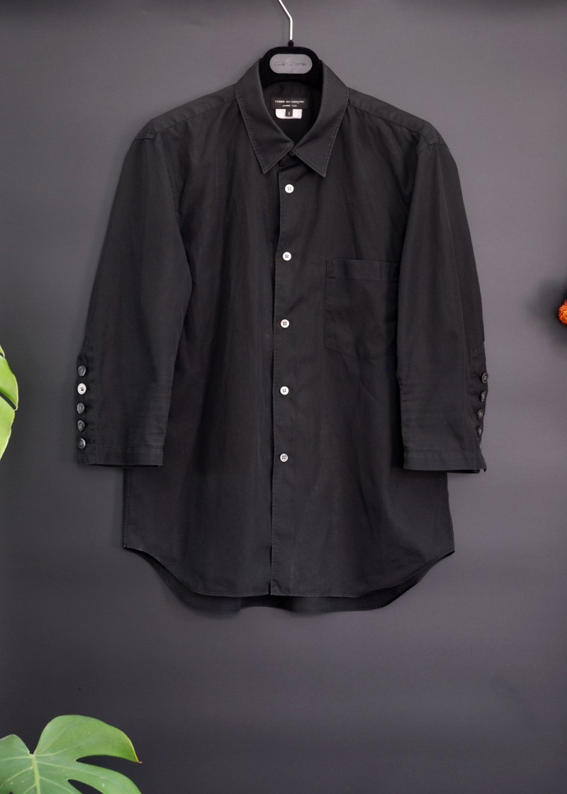 Comme des Garcons Homme Plus black shirt with 3/4 sleeves - 1
