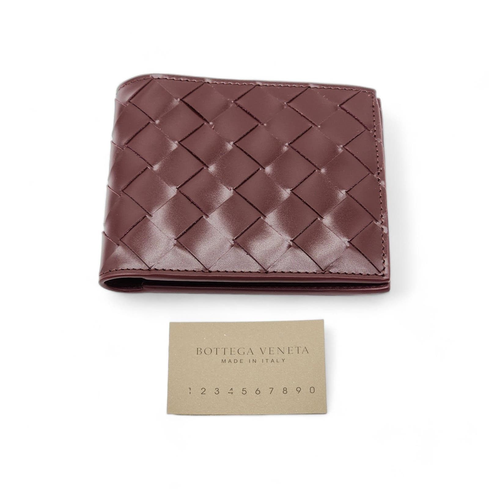 Bottega Veneta Nappa Maxi Intrecciato Bi-Fold Wallet Barolo - 6