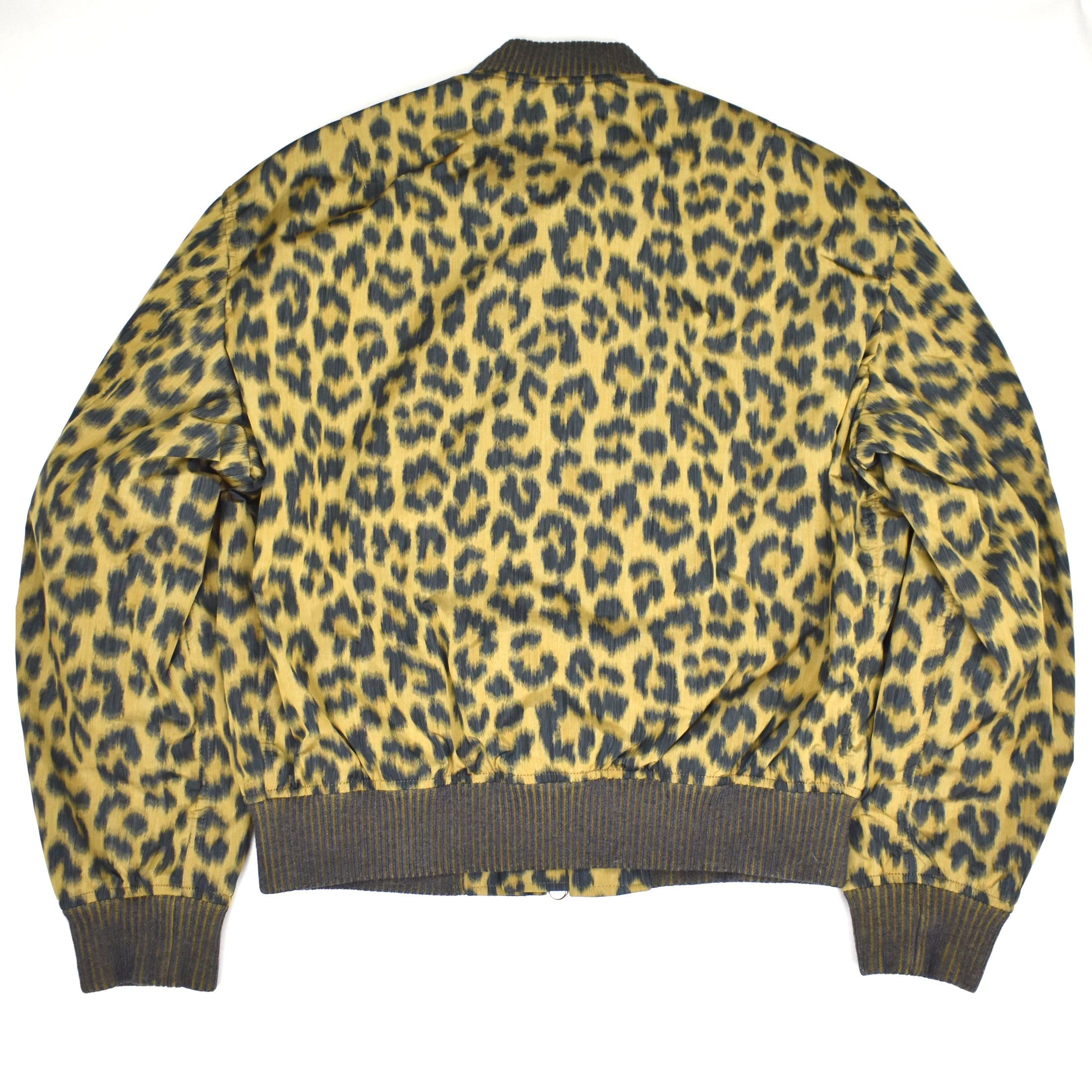 DIOR Leopard Print Woven Bomber Jacket Saddle Pocket - 2