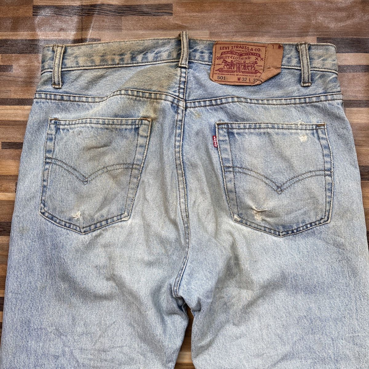 Ripped Levis 501 Vintage 1993 Straight Cut Made In USA - 20