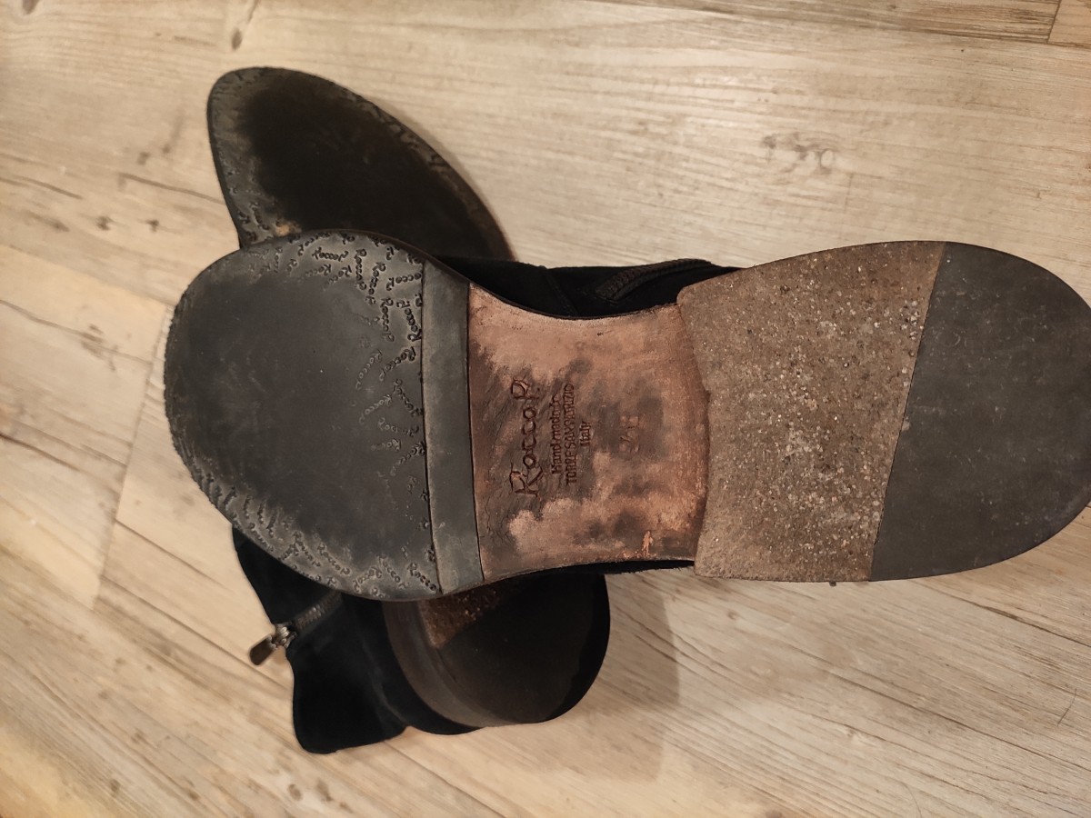 Rocco P. - Black suede sidezips.Like Dior or Saint Laurent boots - 5
