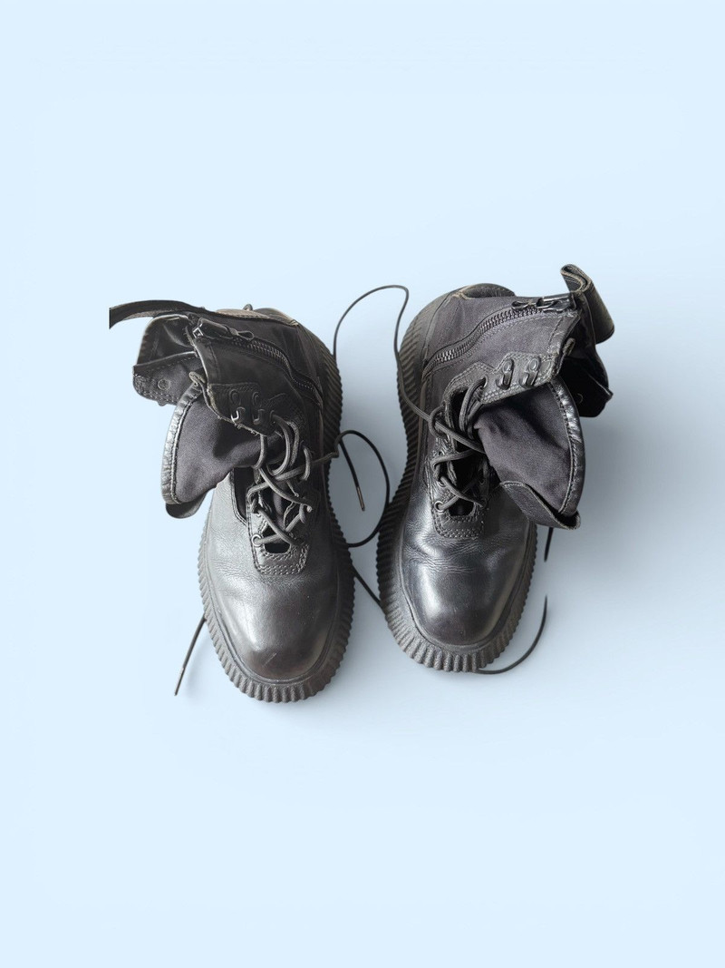Julius_7 Panneled Laced up boots - 1