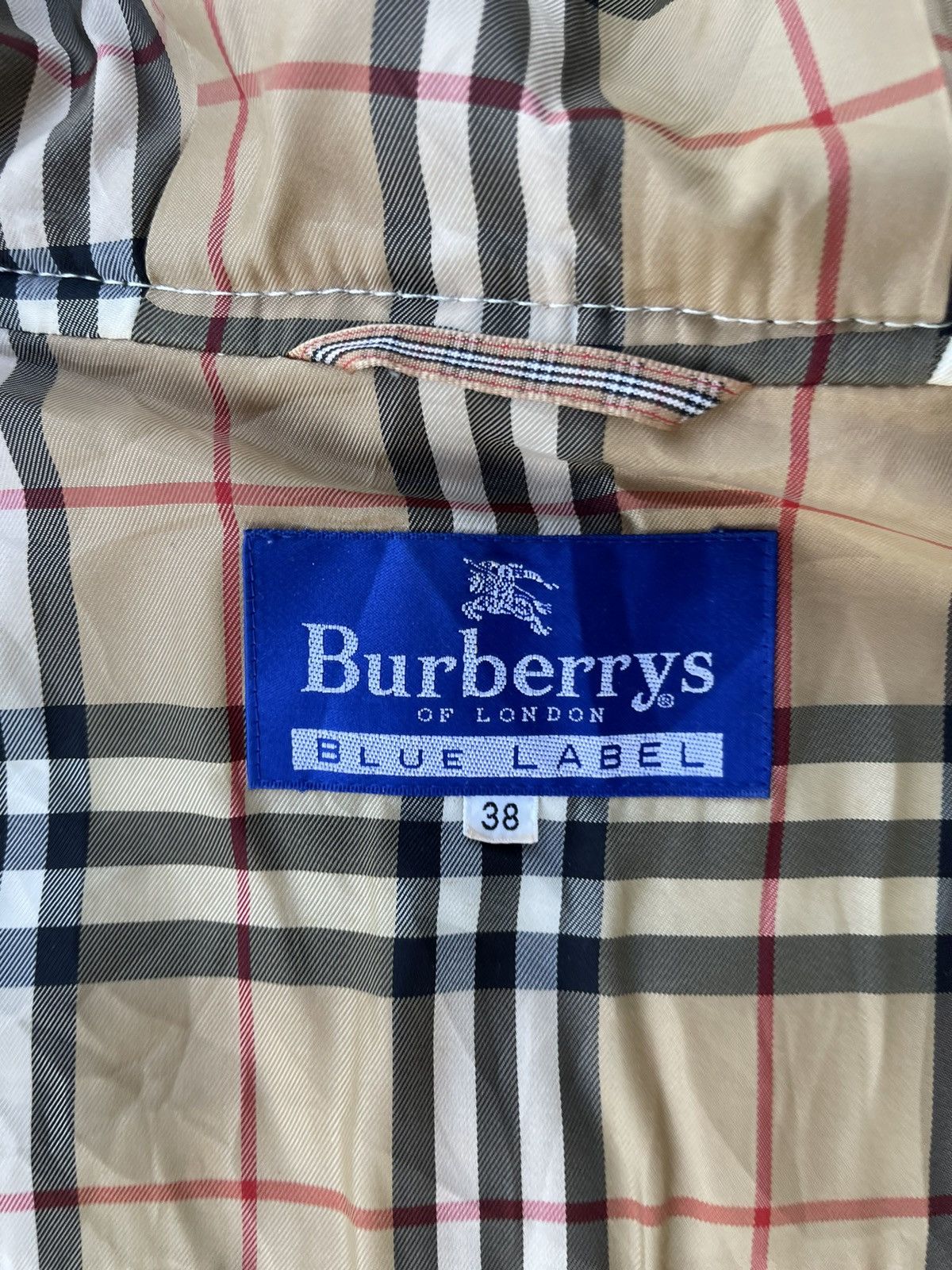 BURBERRY BLUE LABEL HOODED LONG COAT - 4