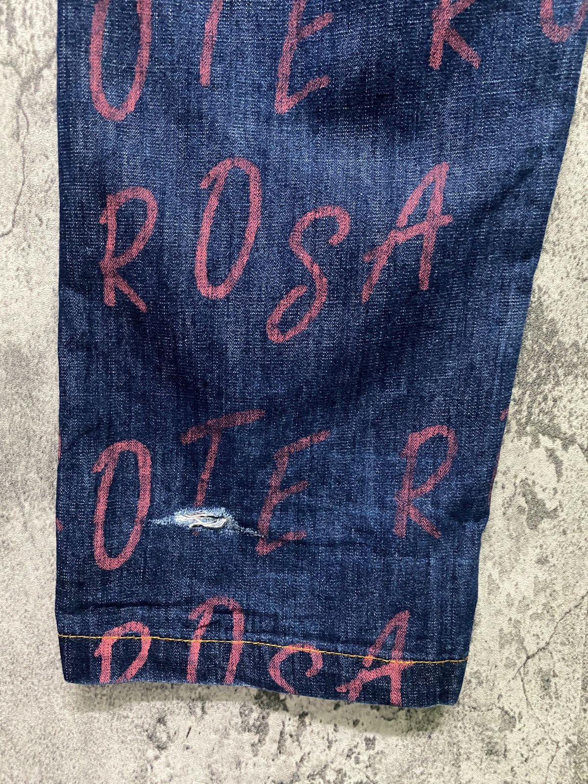 Distressed Denim - ROTE ROSA All Print Distressted Denim Jeans - 14