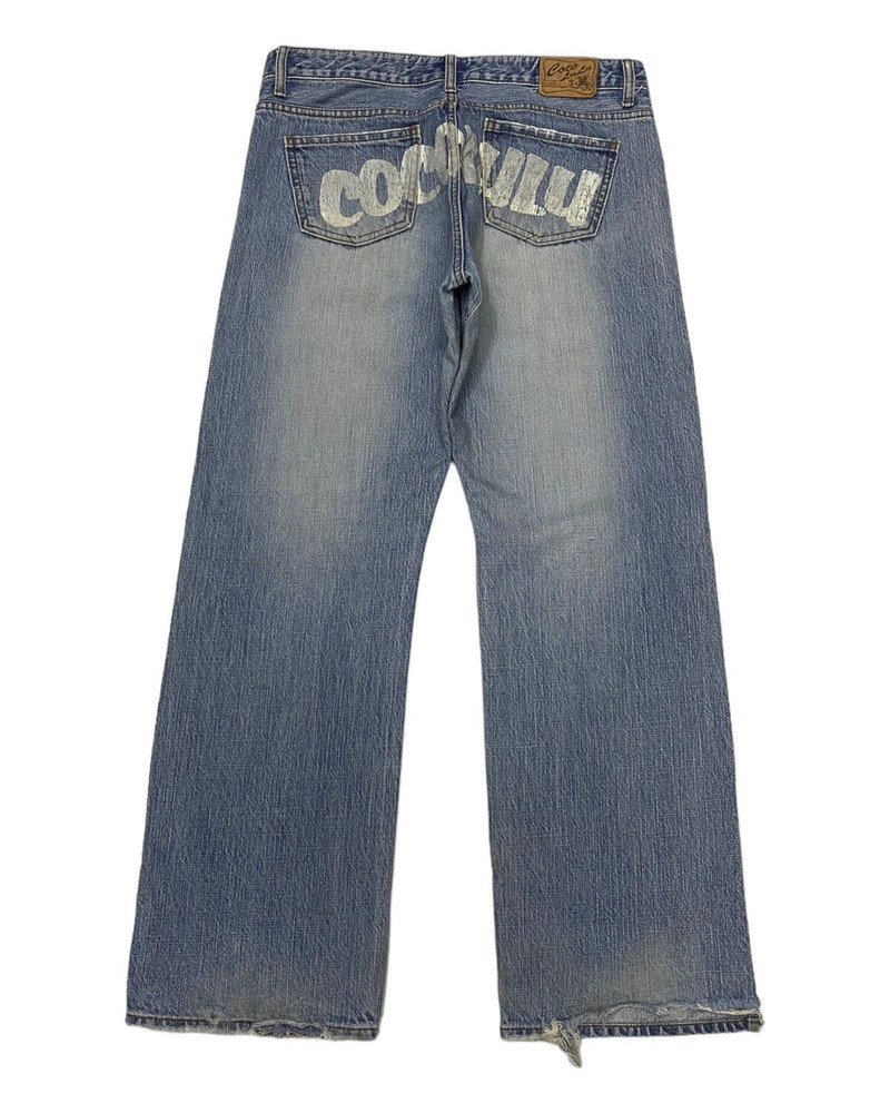 FLARE RUSTY COCOLULU DISTRESSED BAGGY FLARE DENIM JEANS - 1