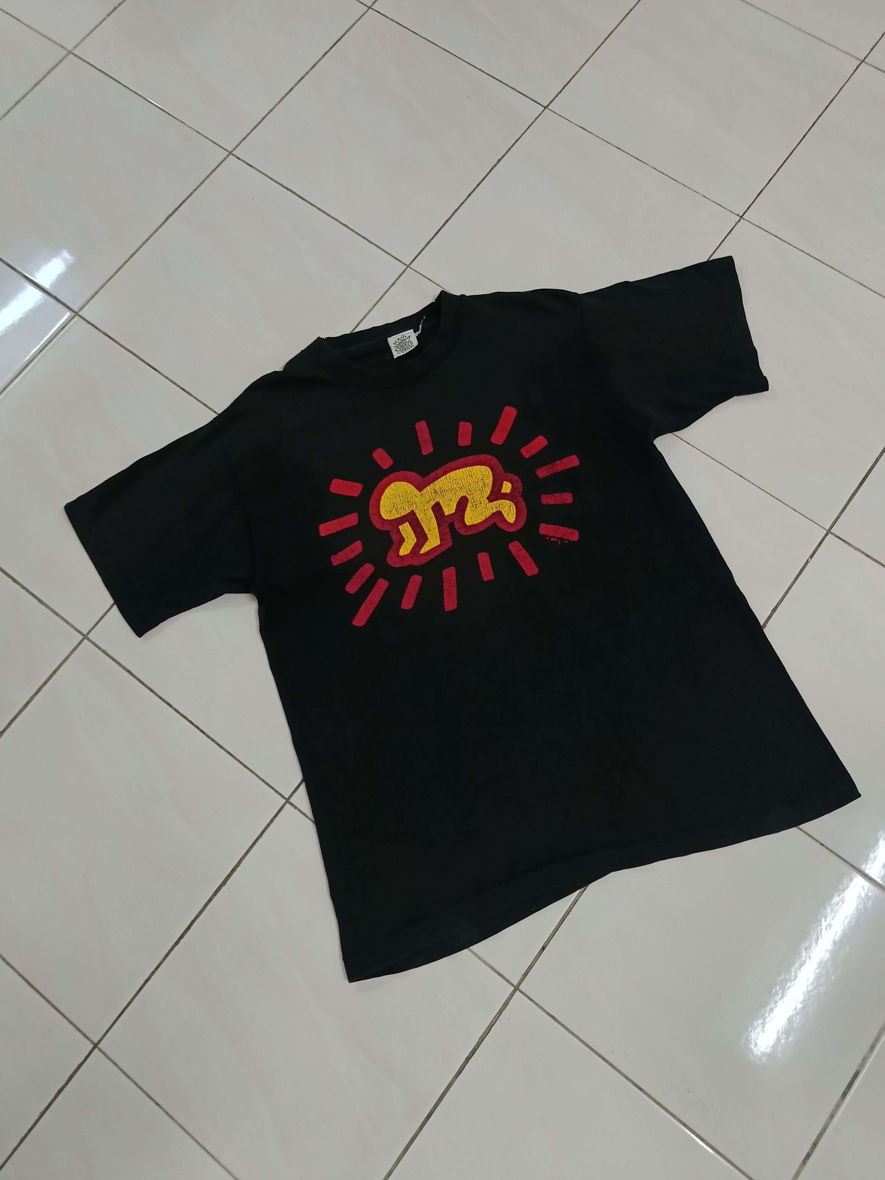 Very Rare - 90s Iconic Art Pop Shop Keith Haring Barking Dog Tee - 1