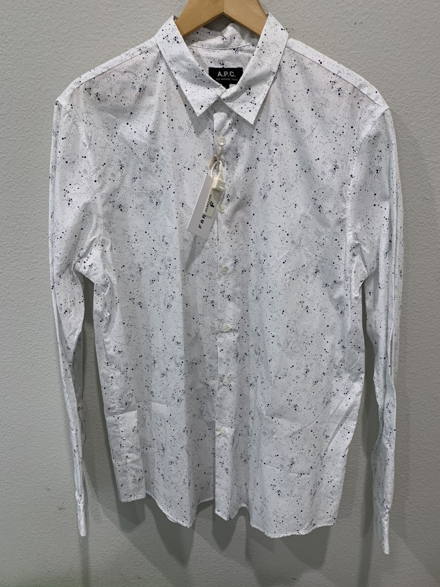 Dotted white shirt cotton xl - 1