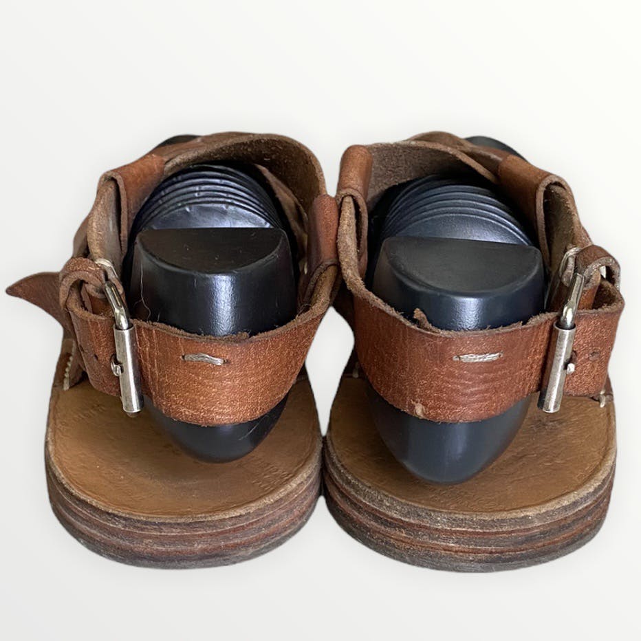 Margiela Brown Strap Leather Sandals - 3